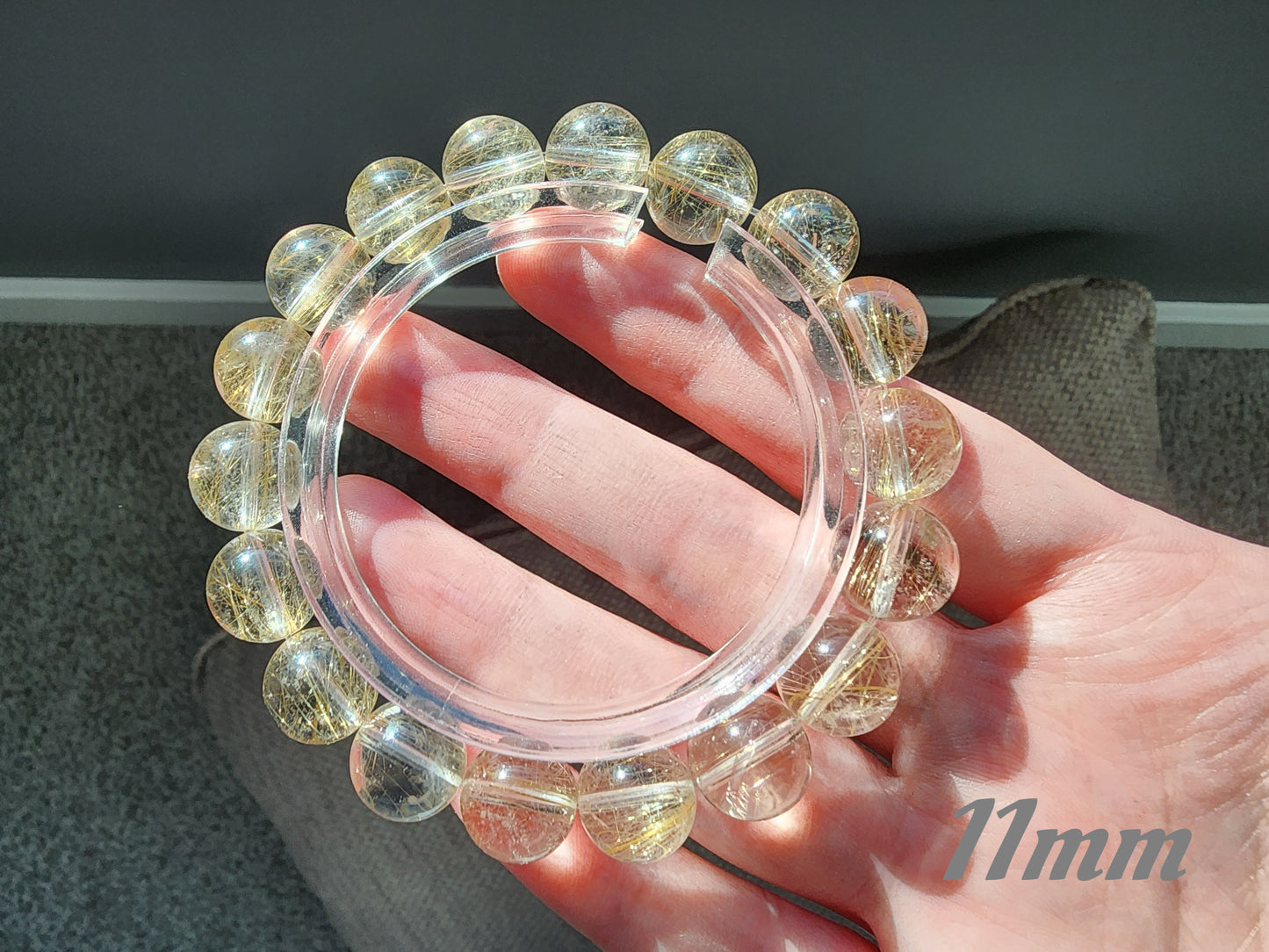 [Bracelet] Natural Golden Rutilated Quartz Bracelet