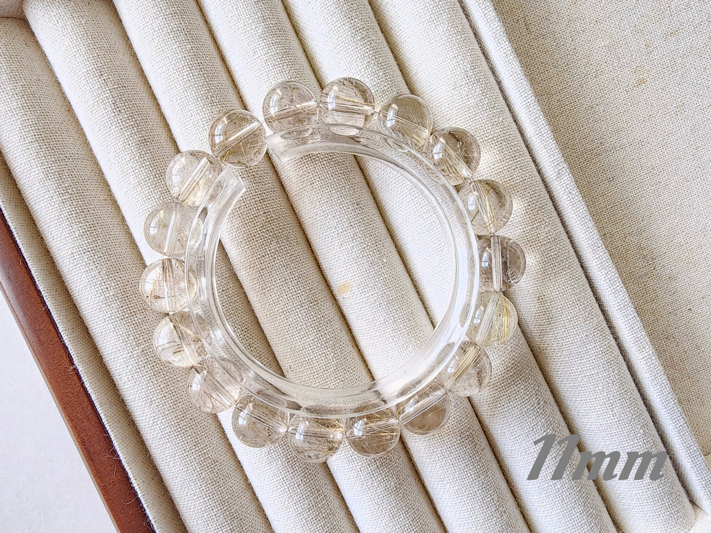 [Bracelet] Natural Golden Rutilated Quartz Bracelet