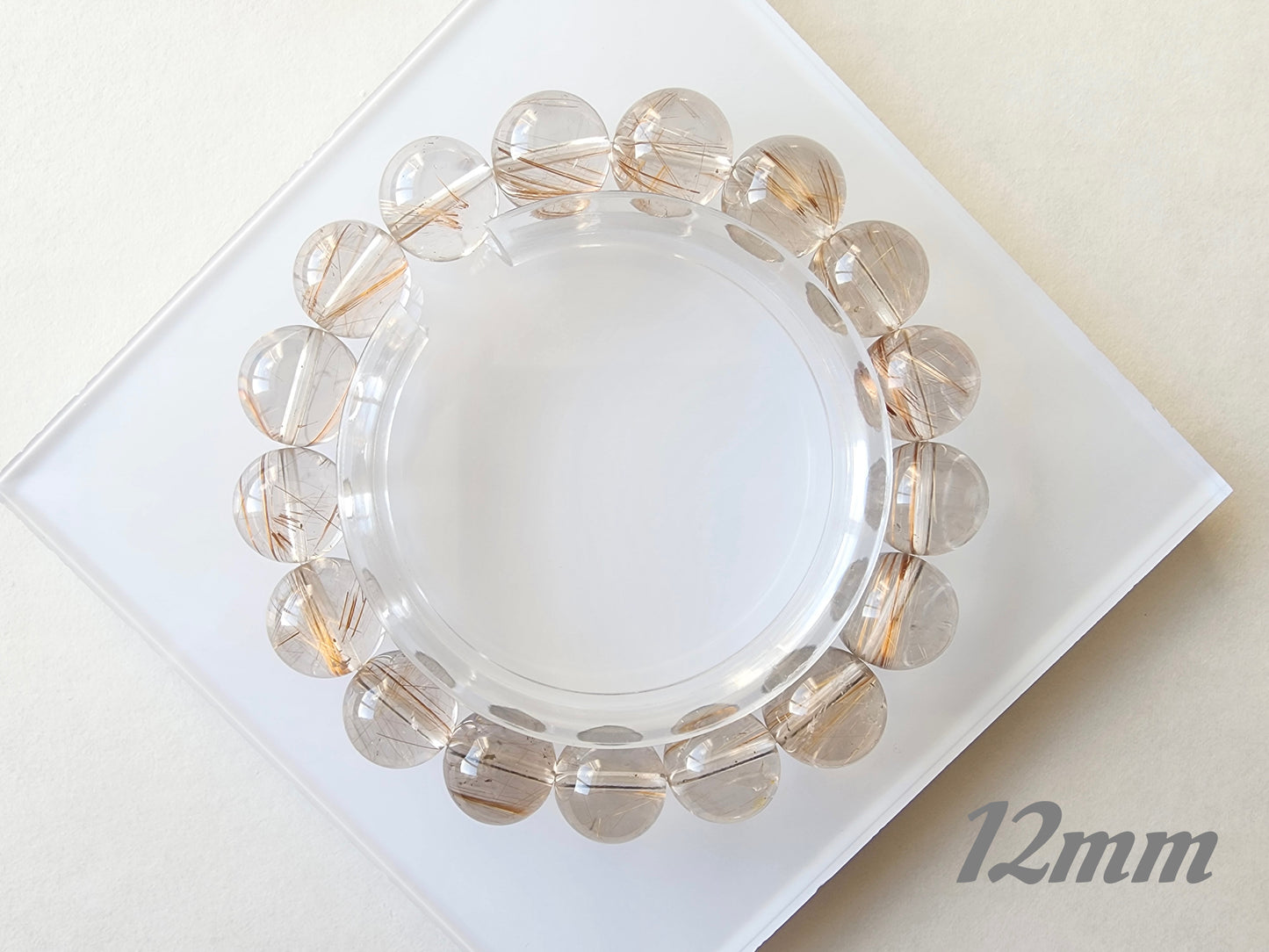 [Bracelet] Natural Golden Rutilated Quartz Bracelet