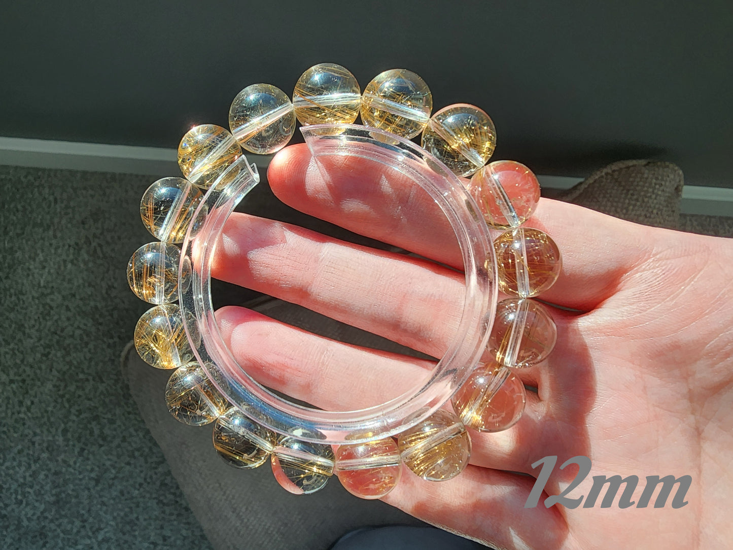 [Bracelet] Natural Golden Rutilated Quartz Bracelet