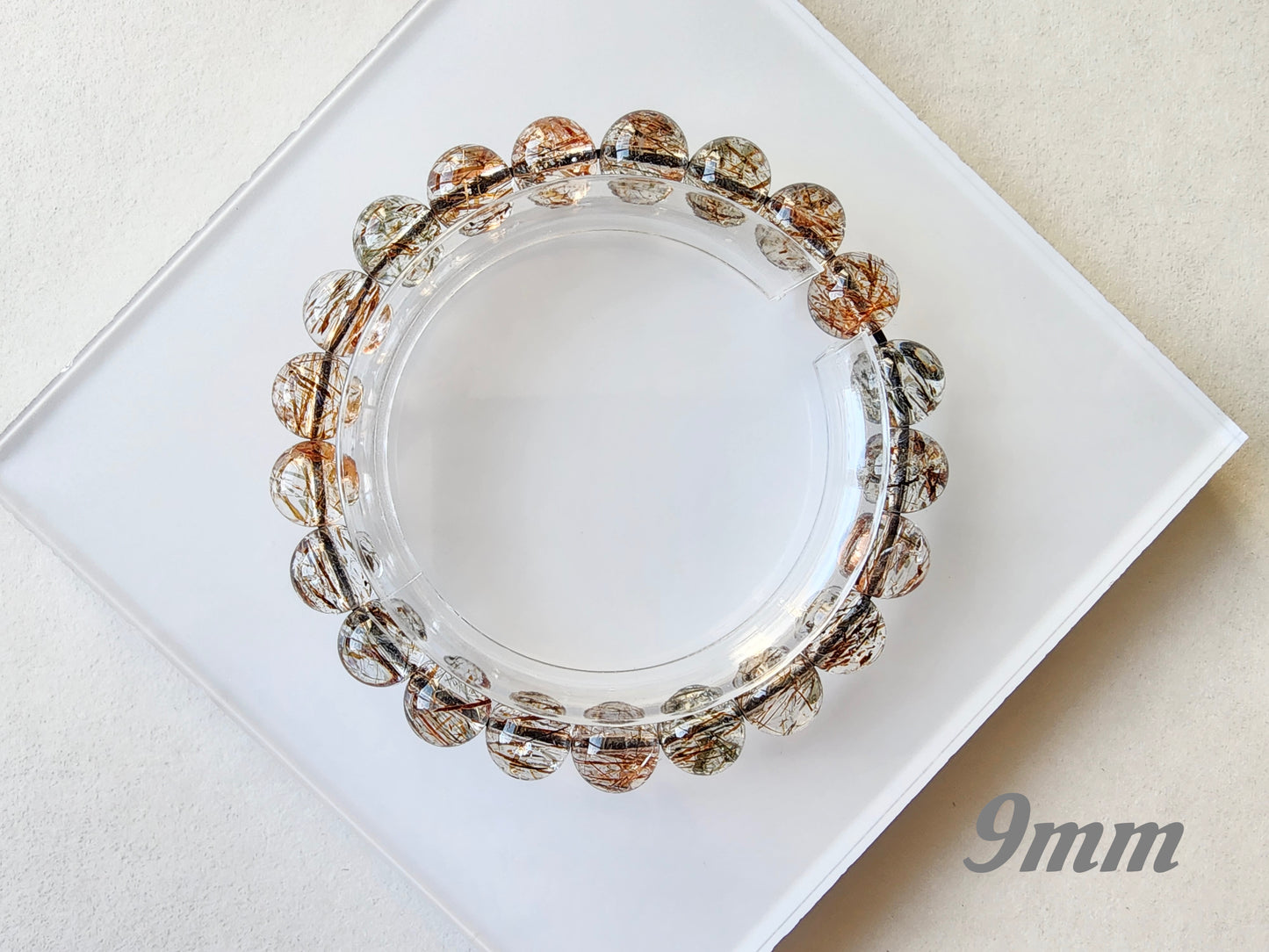 [Bracelet] Natural Black Gold Rutilated Quartz Bracelet