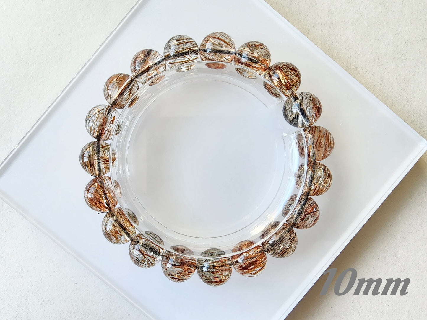 [Bracelet] Natural Black Gold Rutilated Quartz Bracelet