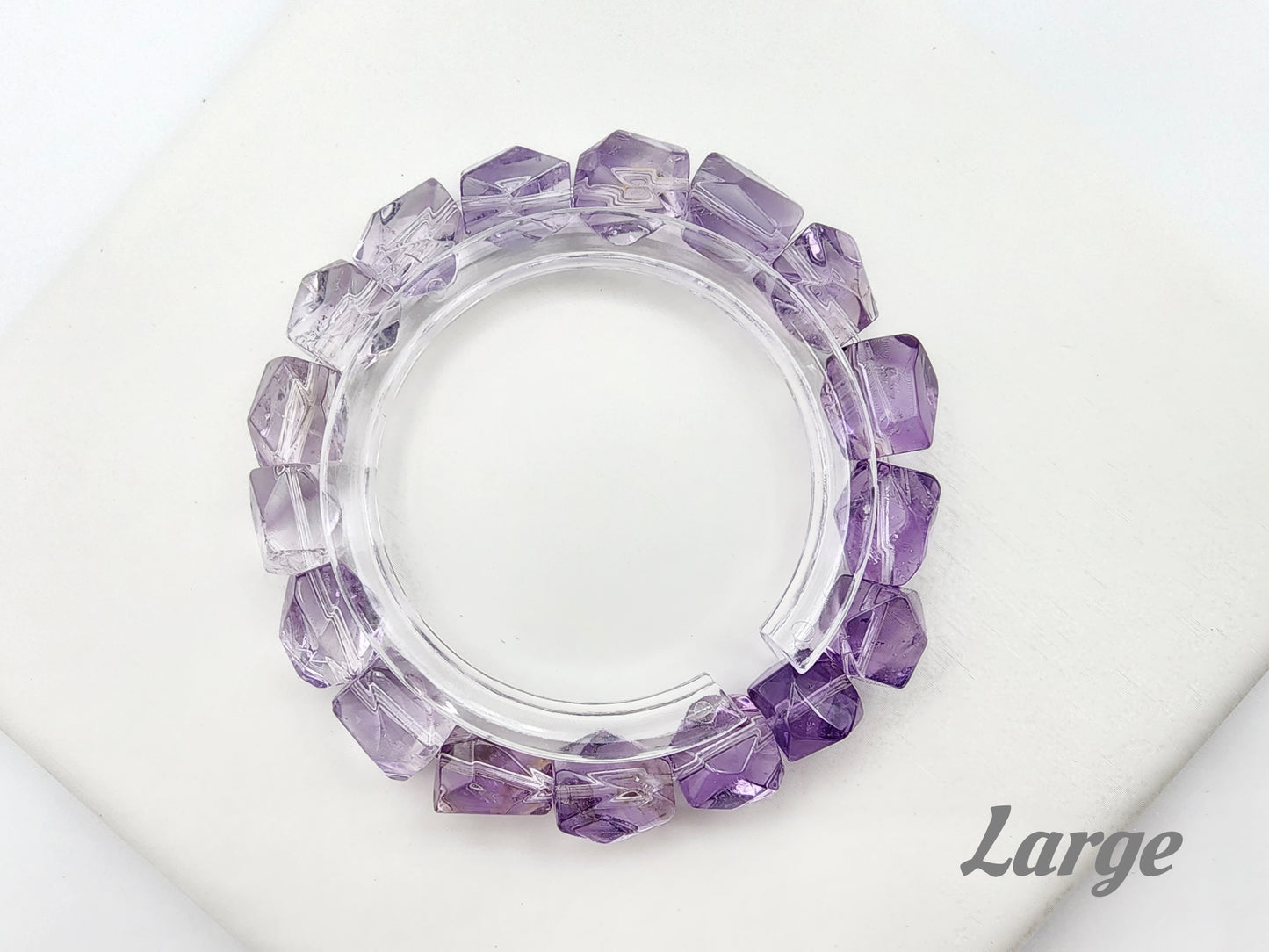 [Bracelet] Gradient Amethyst Nugget Bracelet