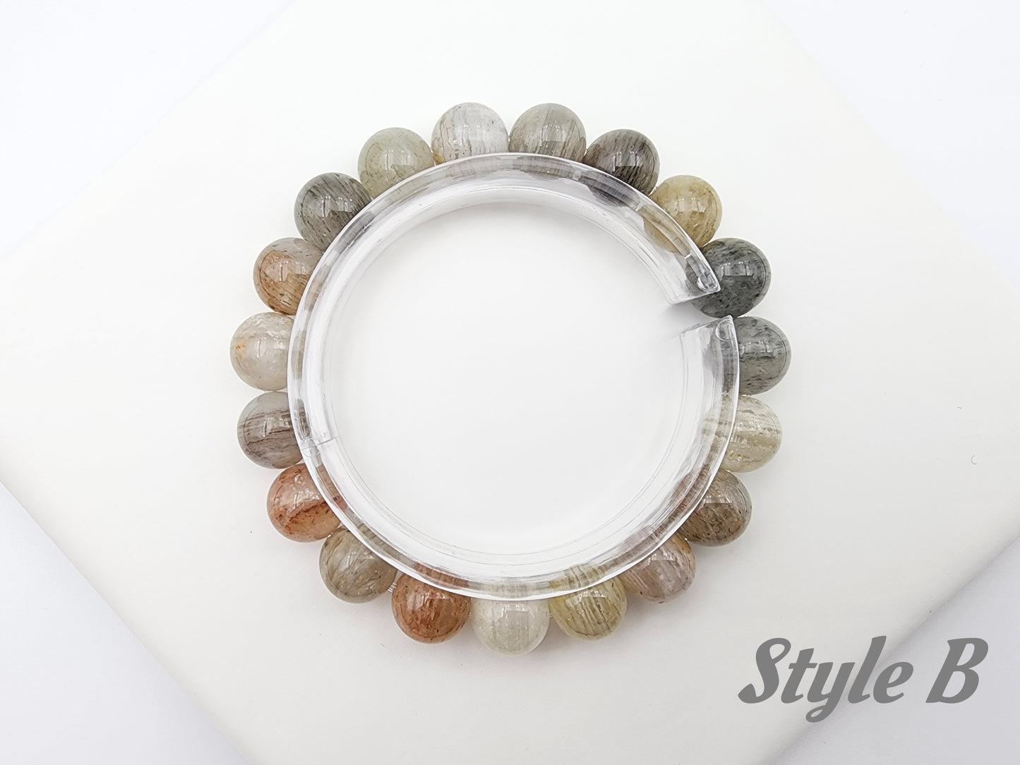 [Bracelet] 11mm Colorful Phantom Quartz Bracelet