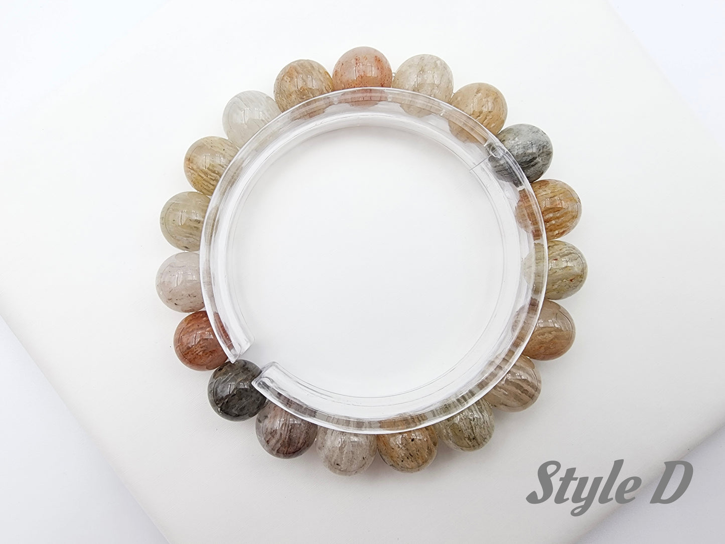 [Bracelet] 11mm Colorful Phantom Quartz Bracelet