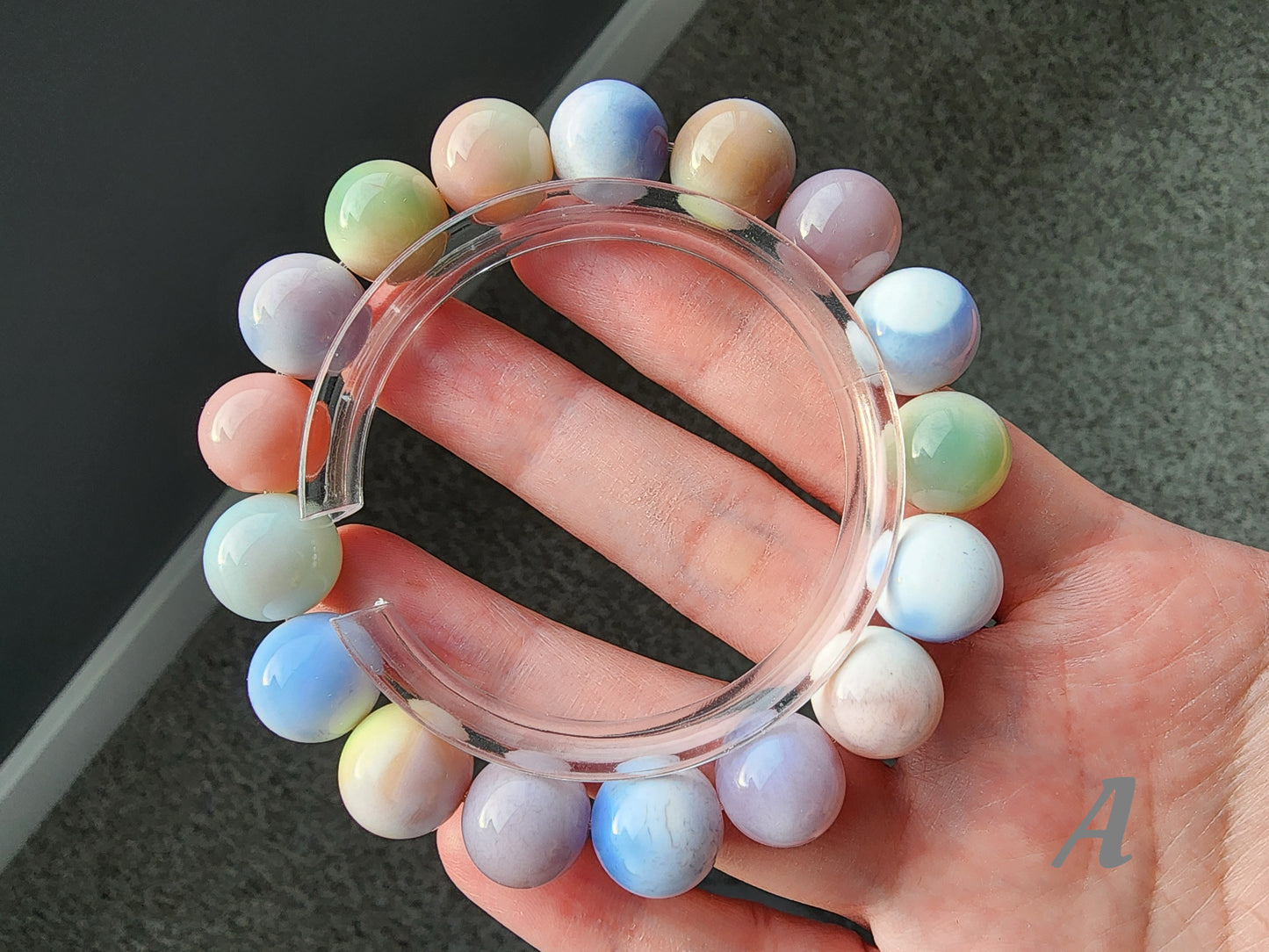 [Bracelet] 12mm Multicolor Agate Bracelet