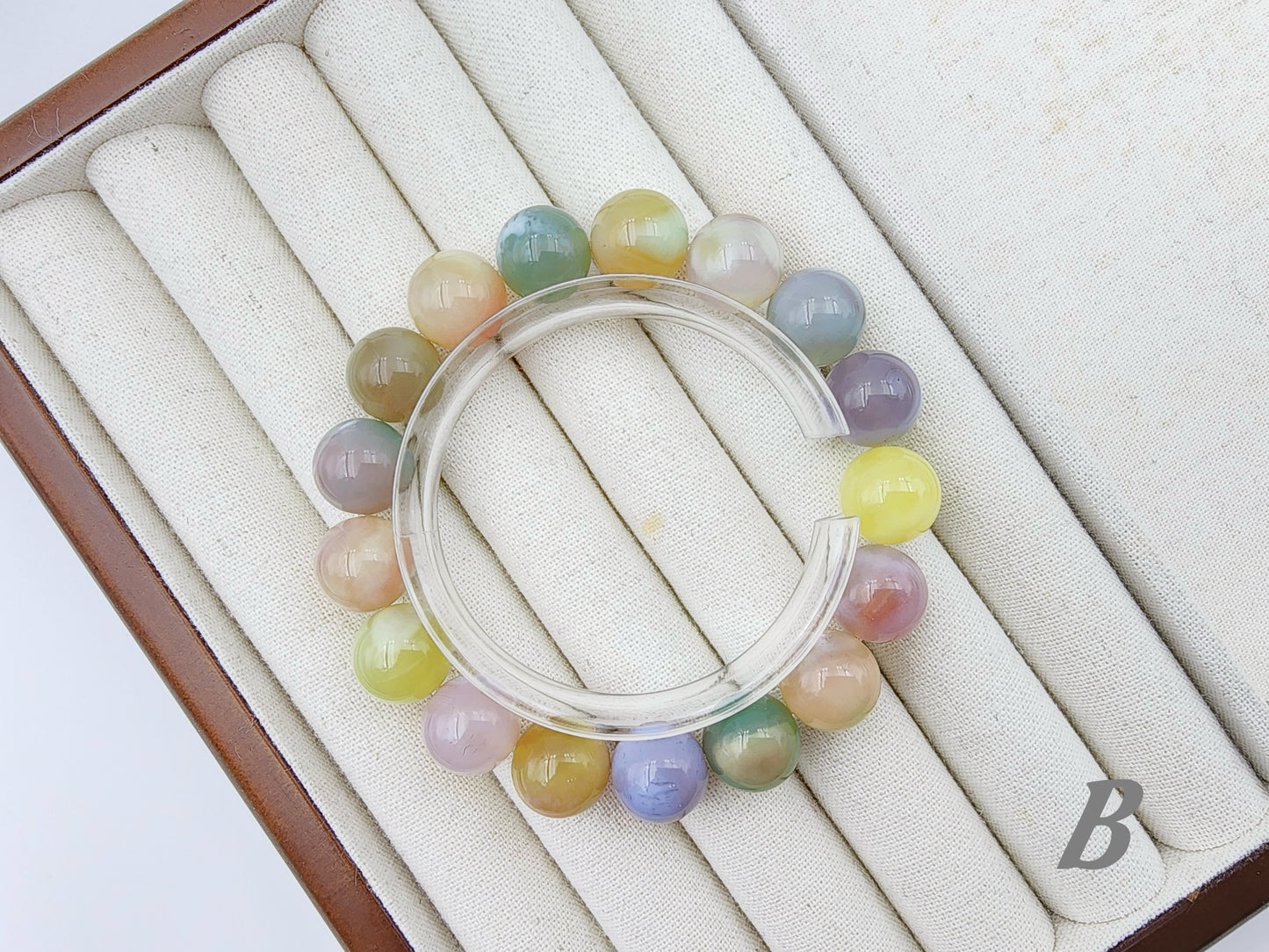 [Bracelet] 12mm Multicolor Agate Bracelet