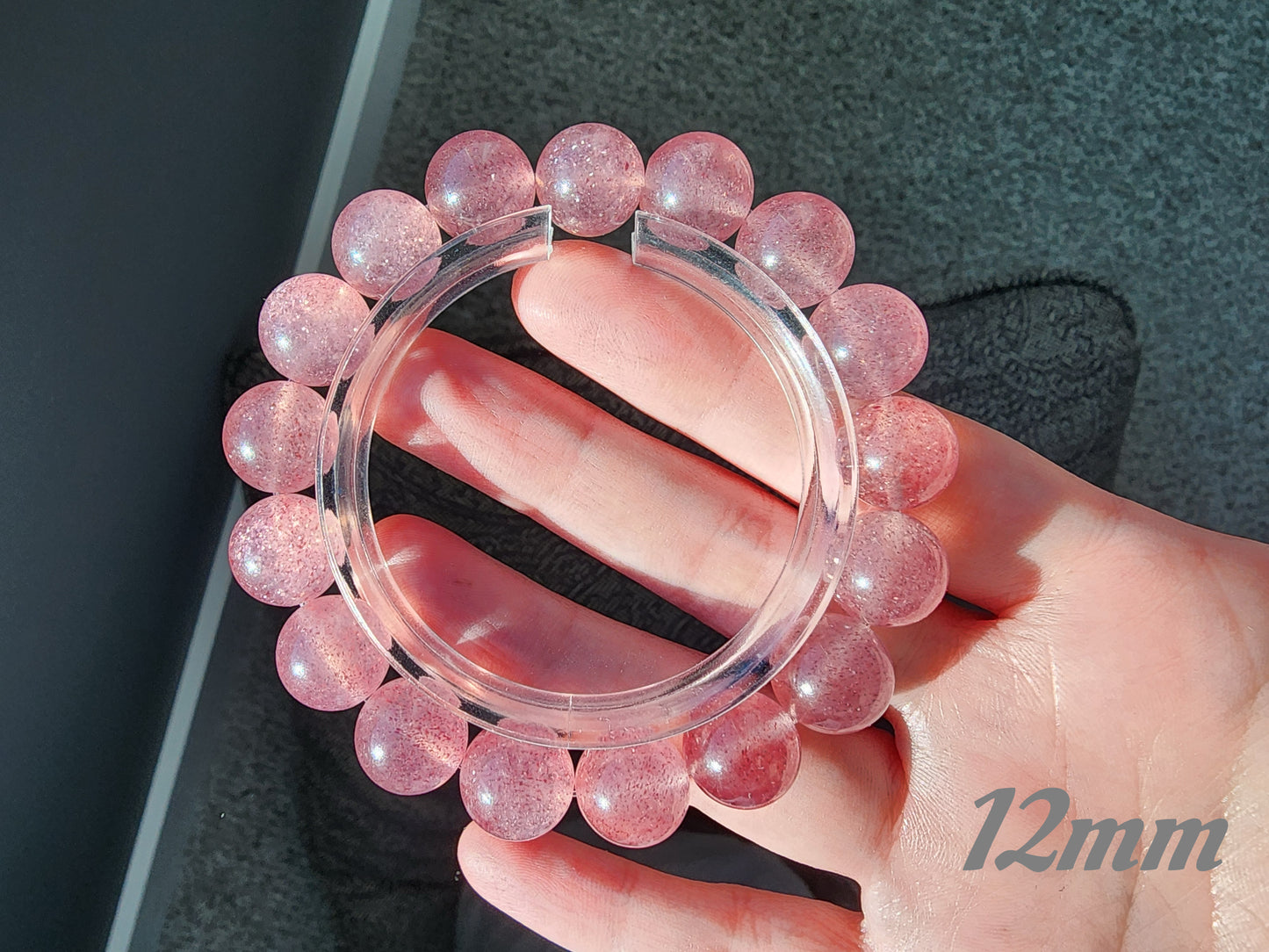 [Bracelet] Natural Pink Strawberry Quartz Bracelet