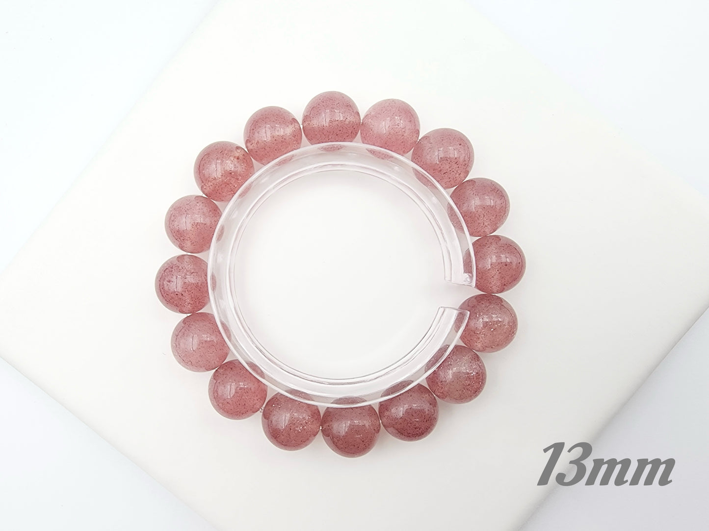 [Bracelet] Natural Pink Strawberry Quartz Bracelet