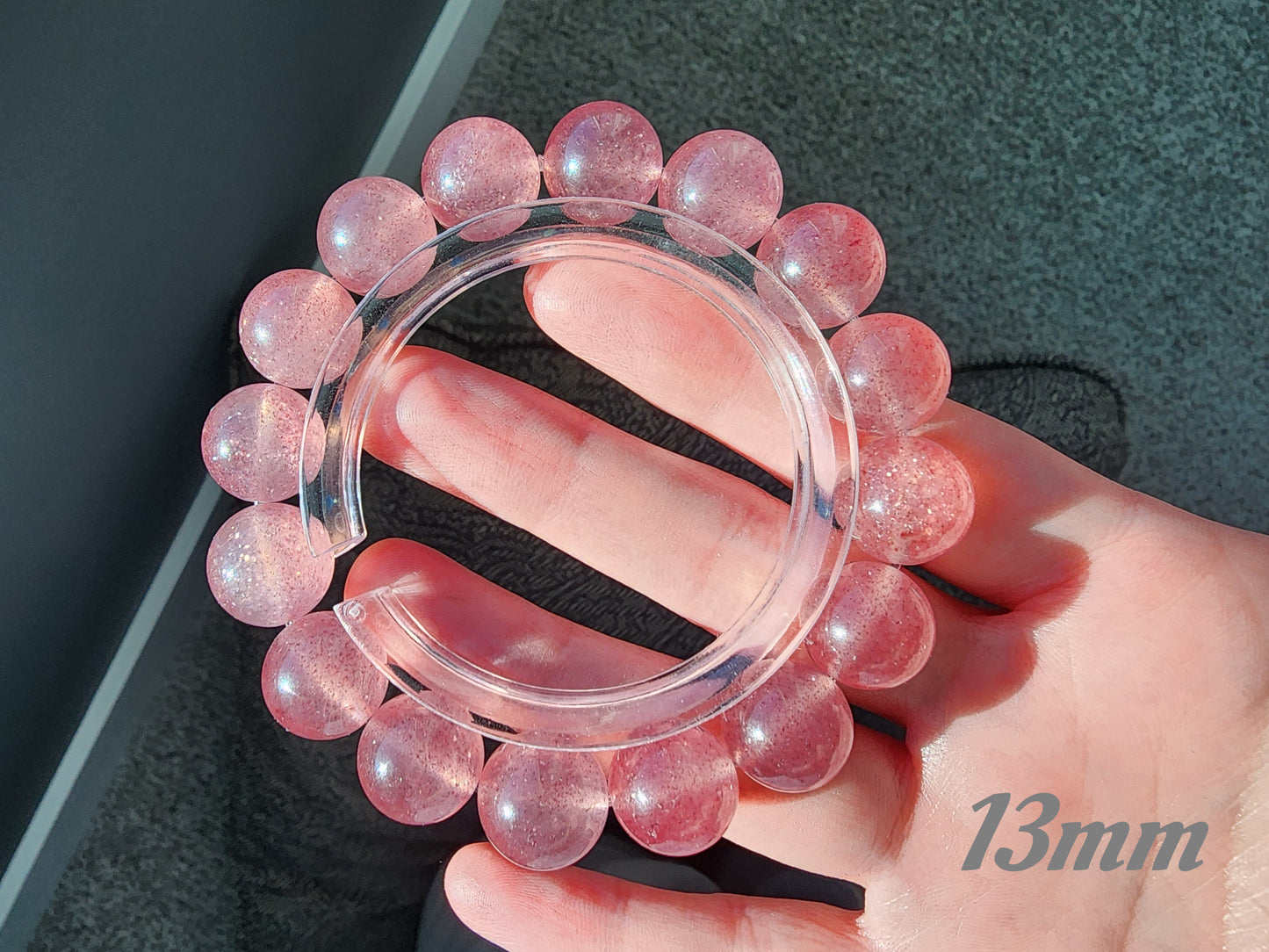[Bracelet] Natural Pink Strawberry Quartz Bracelet