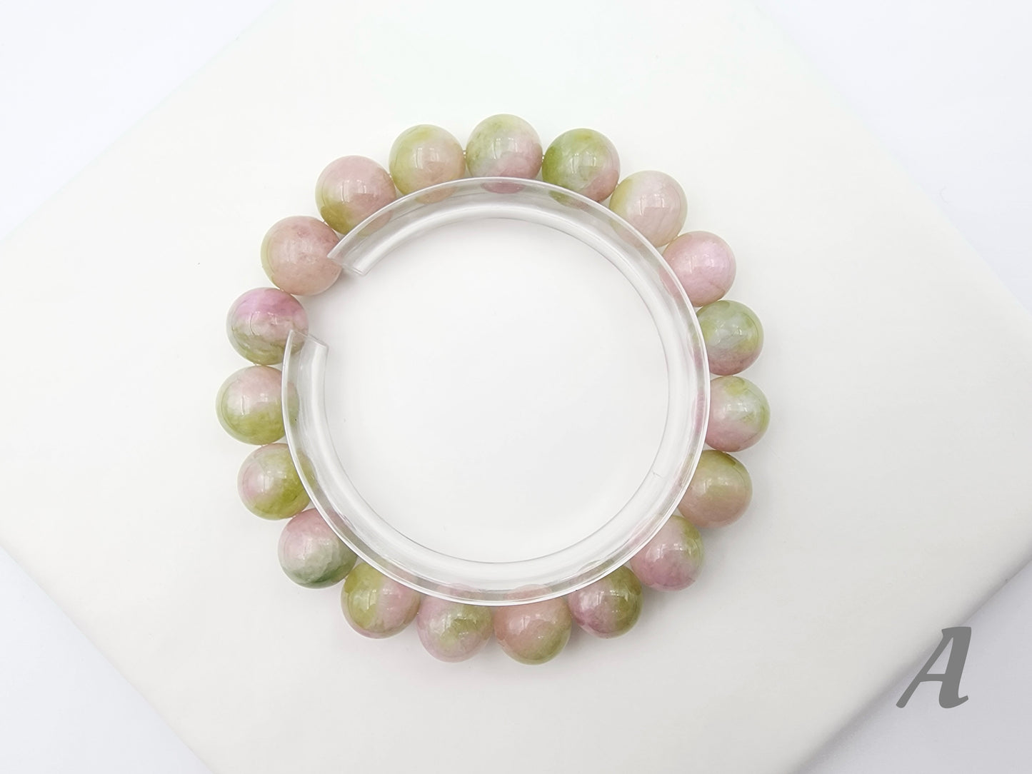 [Bracelet] 10mm Pink & Green Watermelon Tourmaline Bracelet