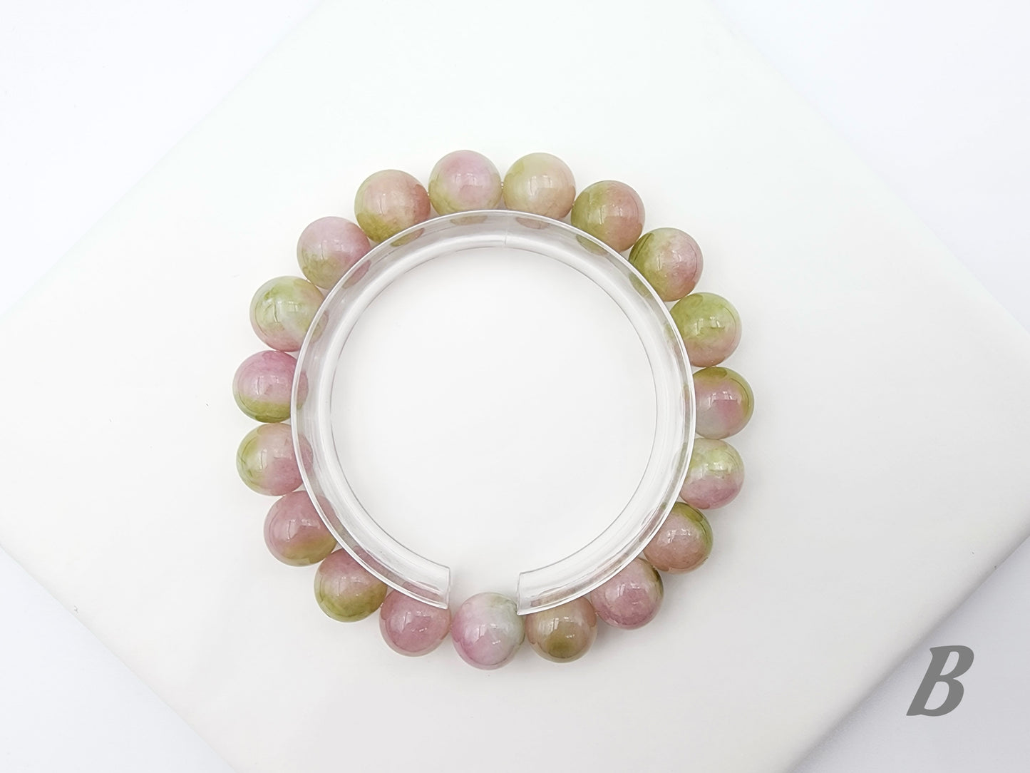 [Bracelet] 10mm Pink & Green Watermelon Tourmaline Bracelet