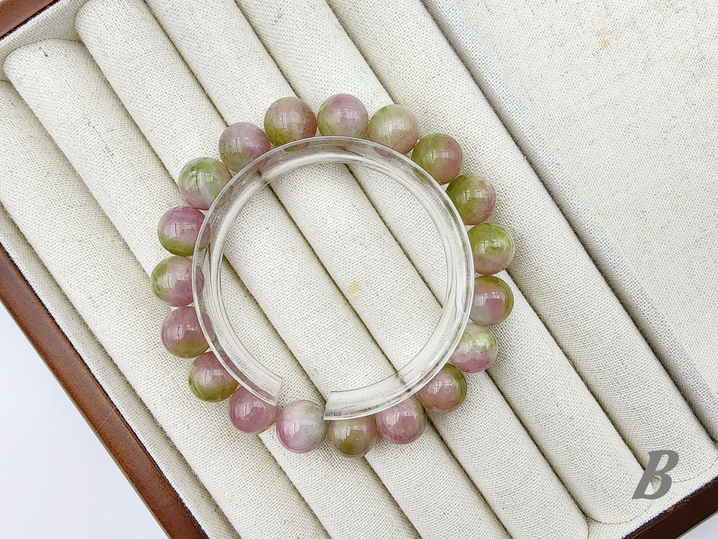 [Bracelet] 10mm Pink & Green Watermelon Tourmaline Bracelet