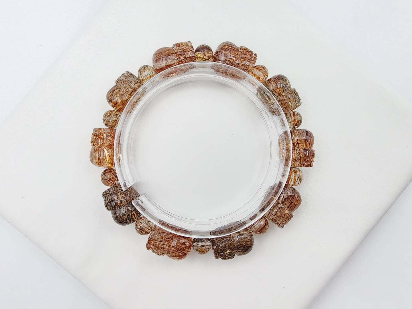 [Bracelet] Black Gold Rutilated Quartz Pixiu Bracelet for Wealth