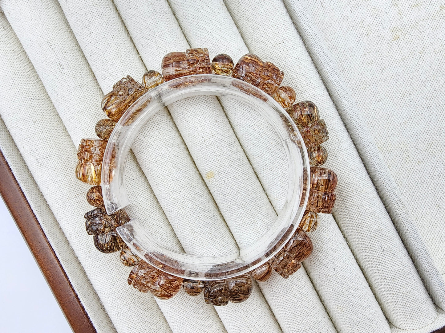 [Bracelet] Black Gold Rutilated Quartz Pixiu Bracelet for Wealth
