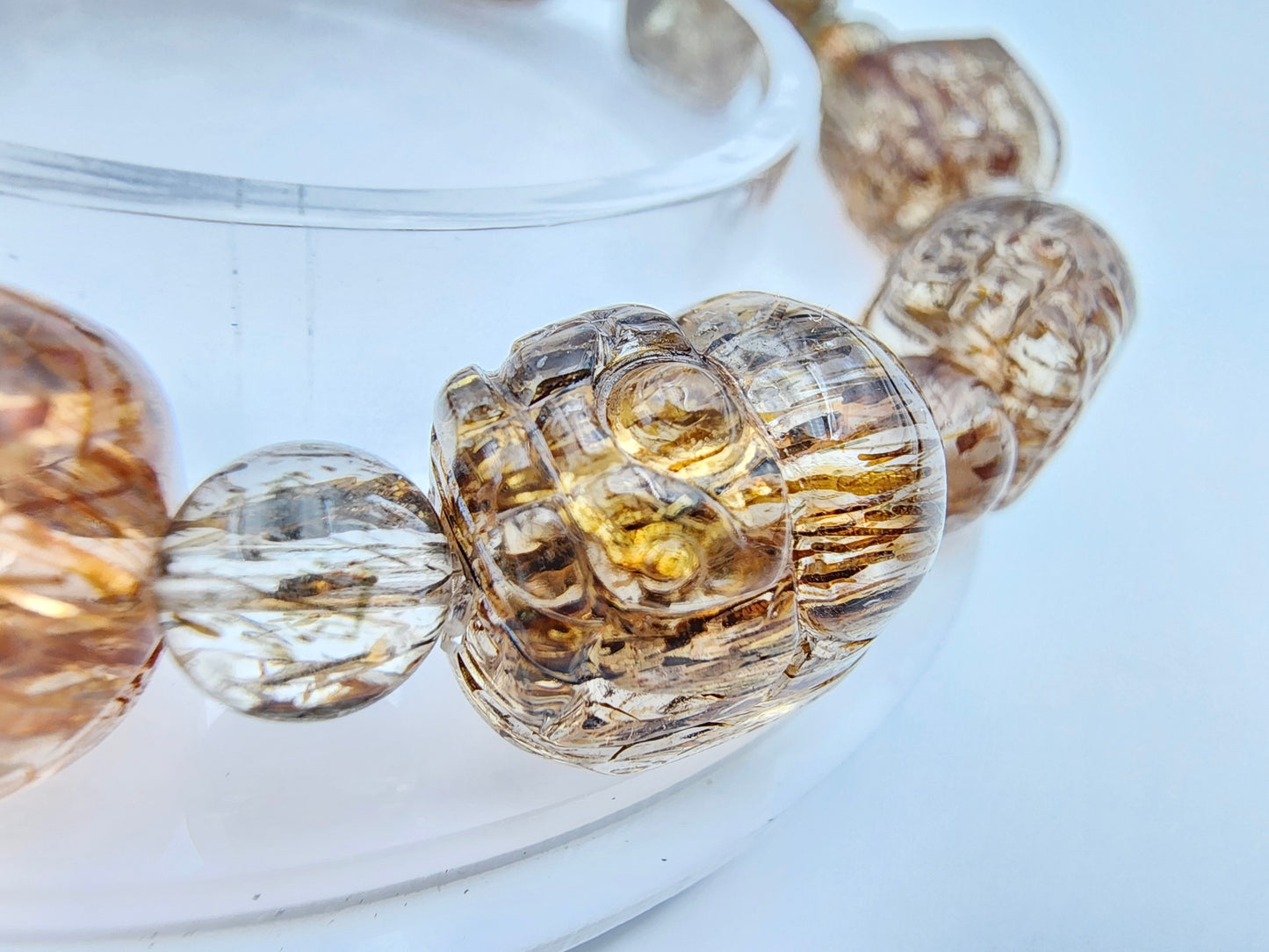 [Bracelet] Black Gold Rutilated Quartz Pixiu Bracelet for Wealth