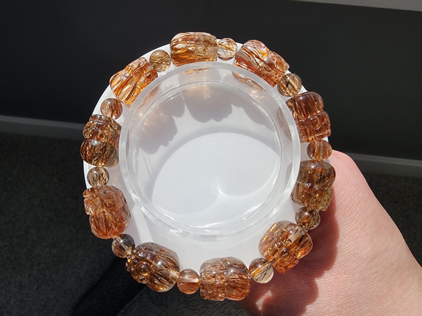 [Bracelet] Black Gold Rutilated Quartz Pixiu Bracelet for Wealth