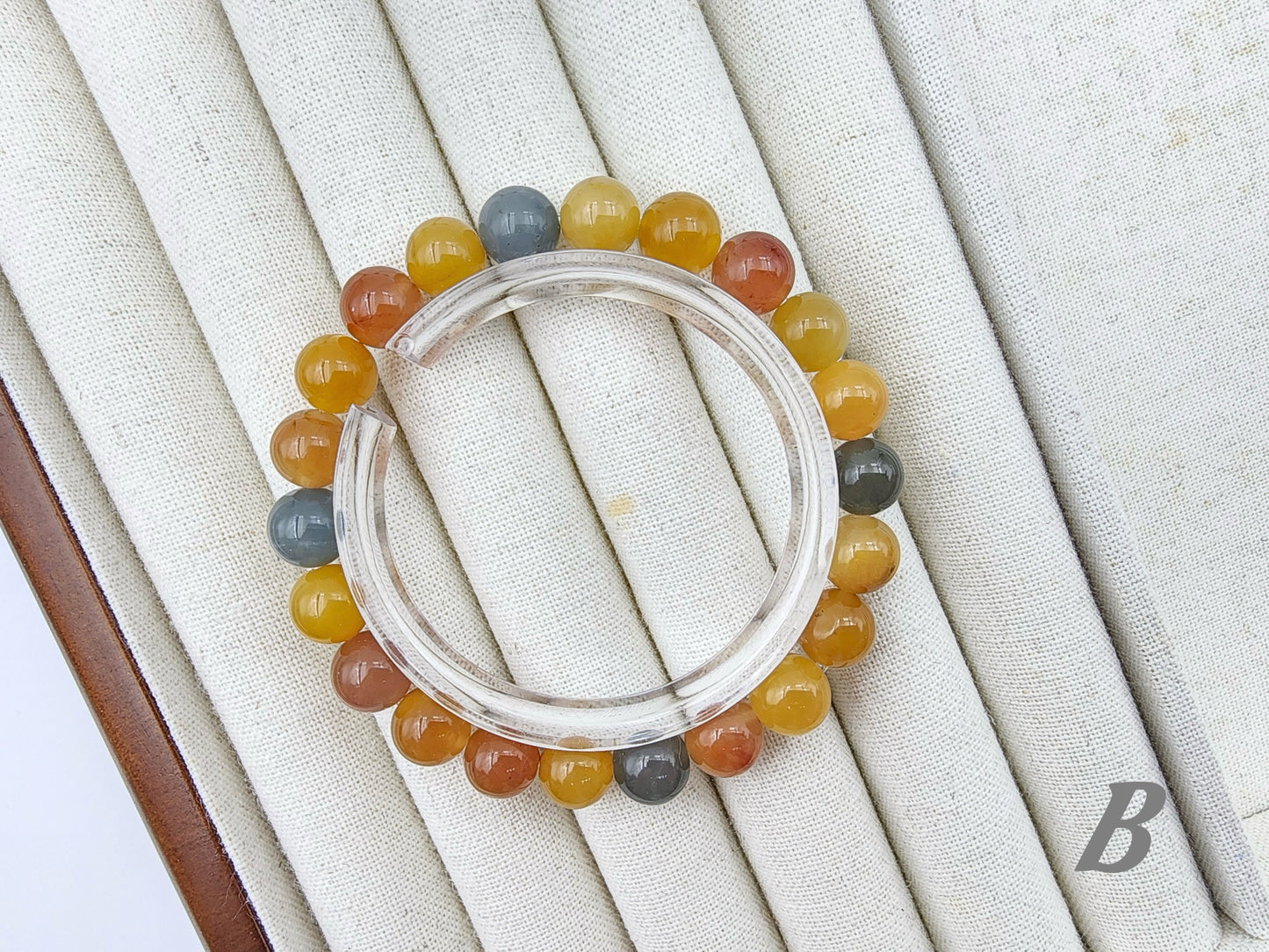 [Bracelet] 8mm Multicolored Rabbit Hair Quartz Bracelet