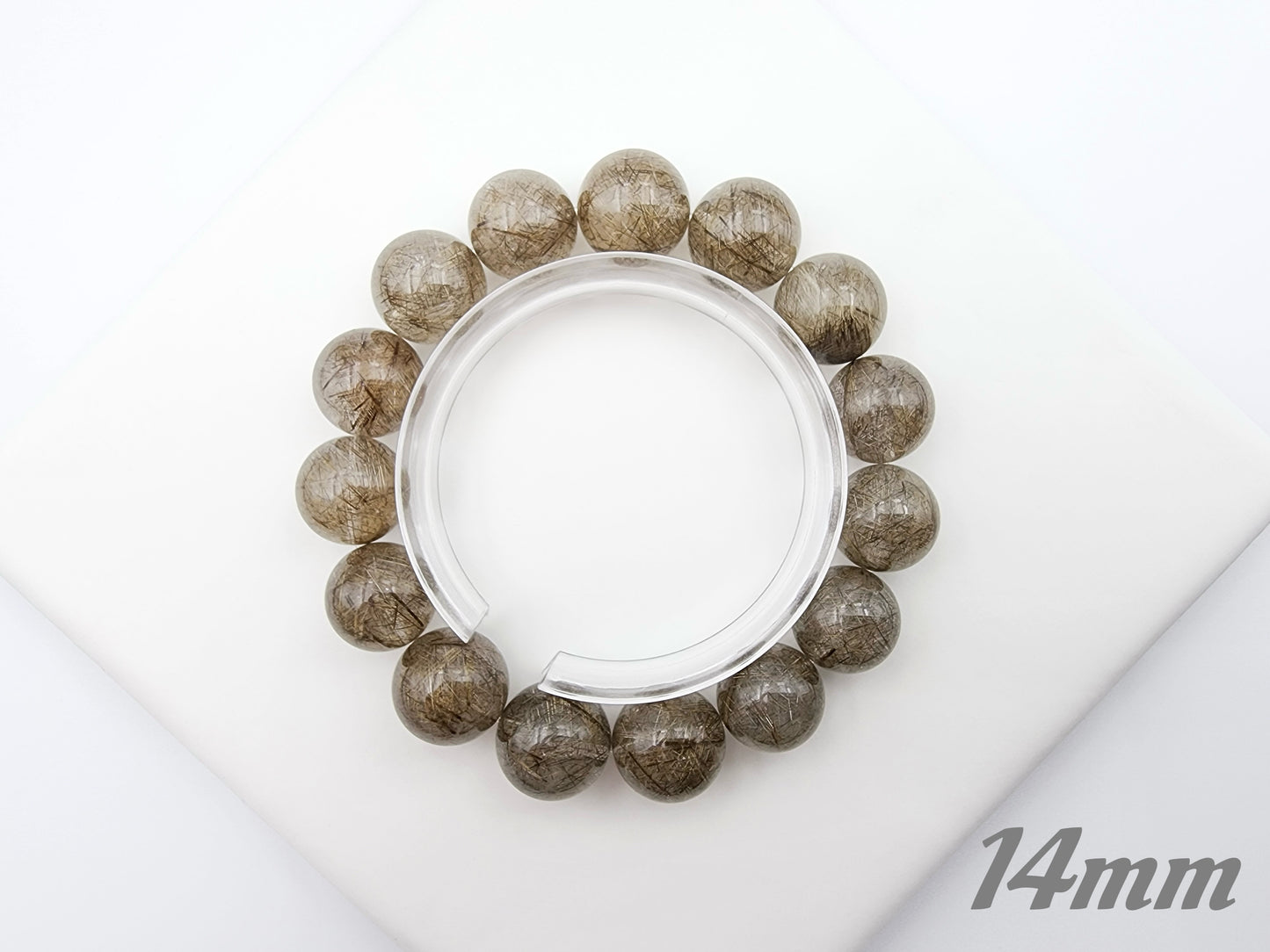 [Bracelet] Shimmering Silver Rutilated Quartz Bracelet 银发晶 for Positive Vibes