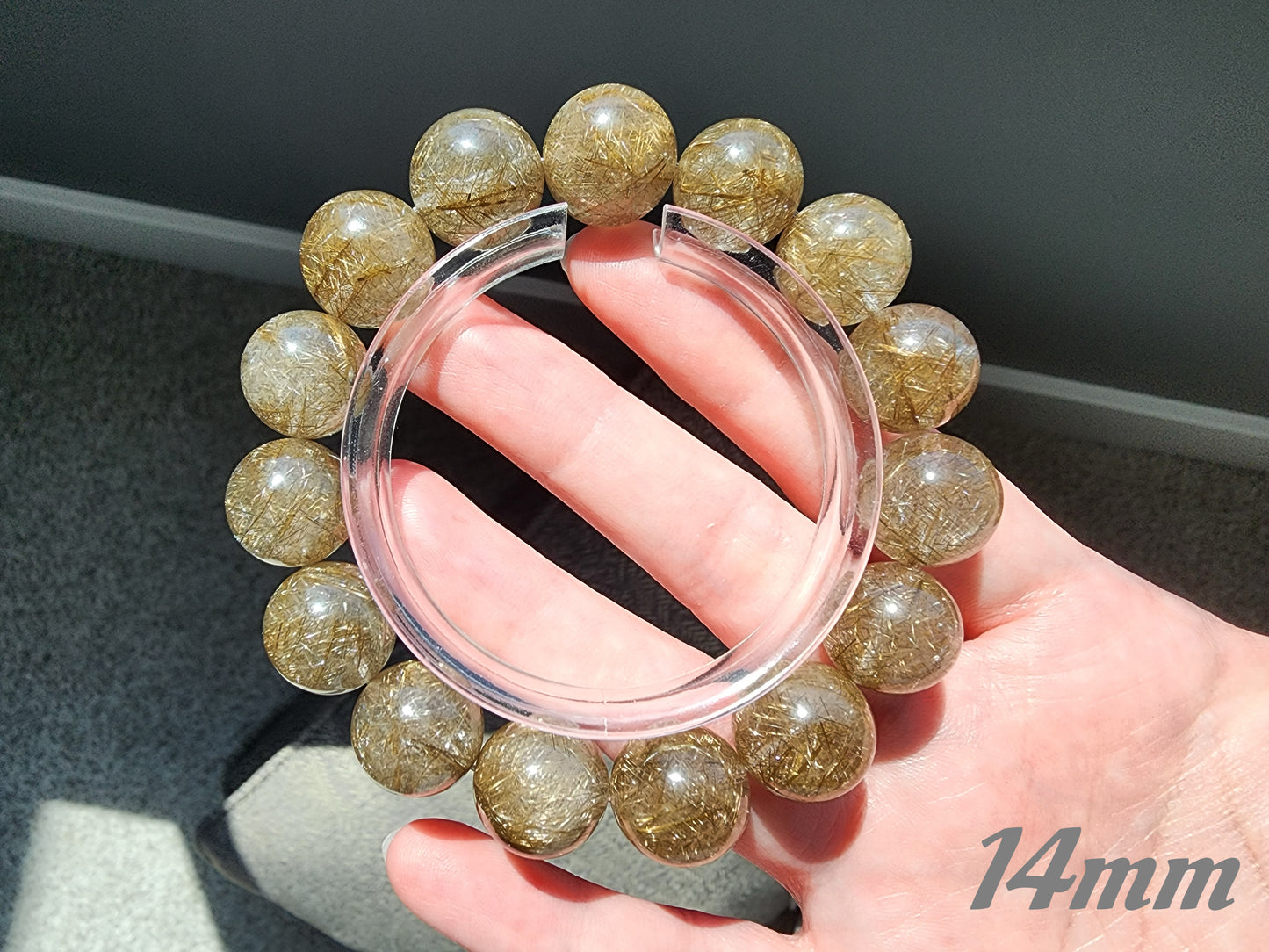 [Bracelet] Shimmering Silver Rutilated Quartz Bracelet 银发晶 for Positive Vibes
