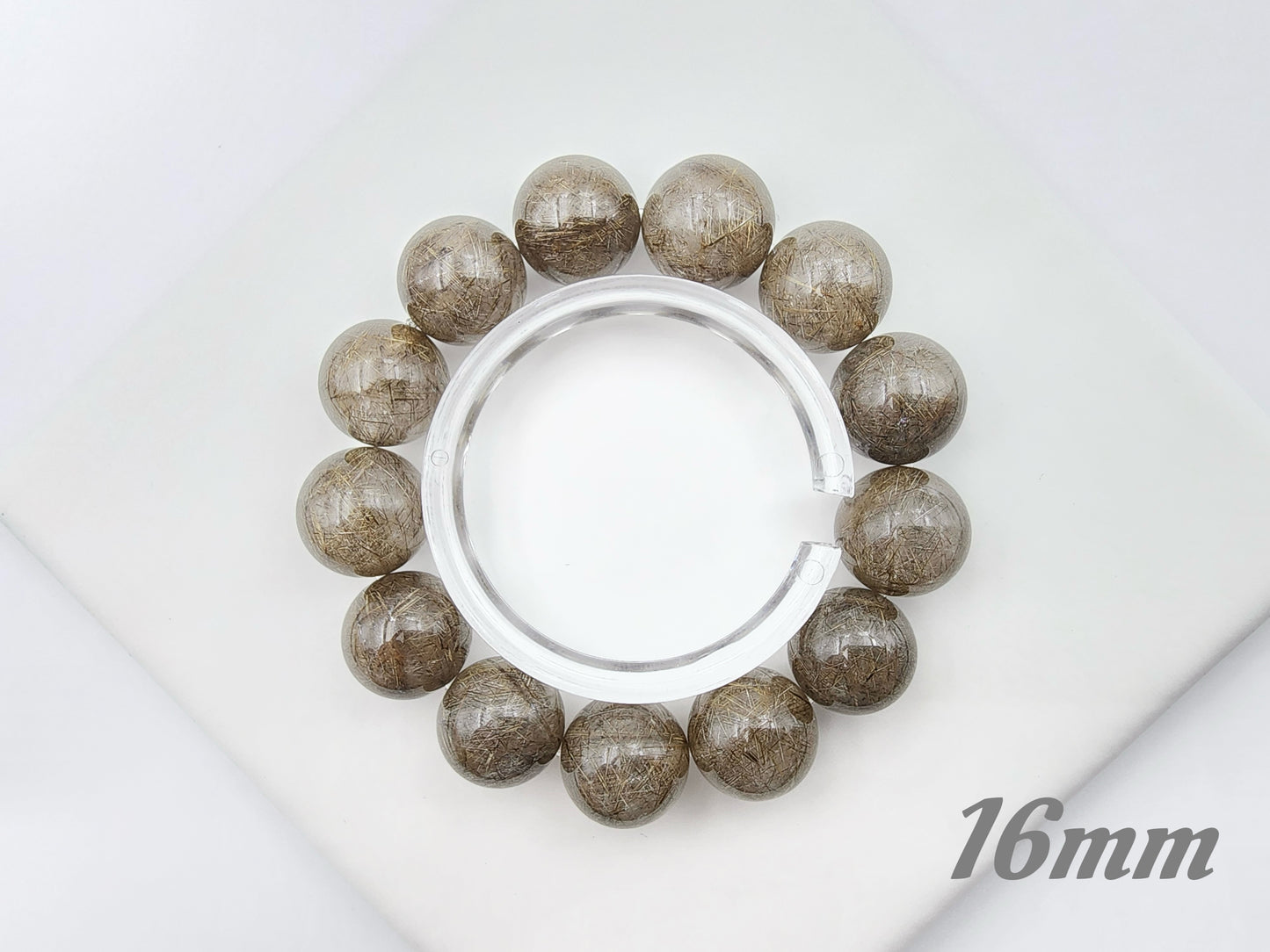 [Bracelet] Shimmering Silver Rutilated Quartz Bracelet 银发晶 for Positive Vibes
