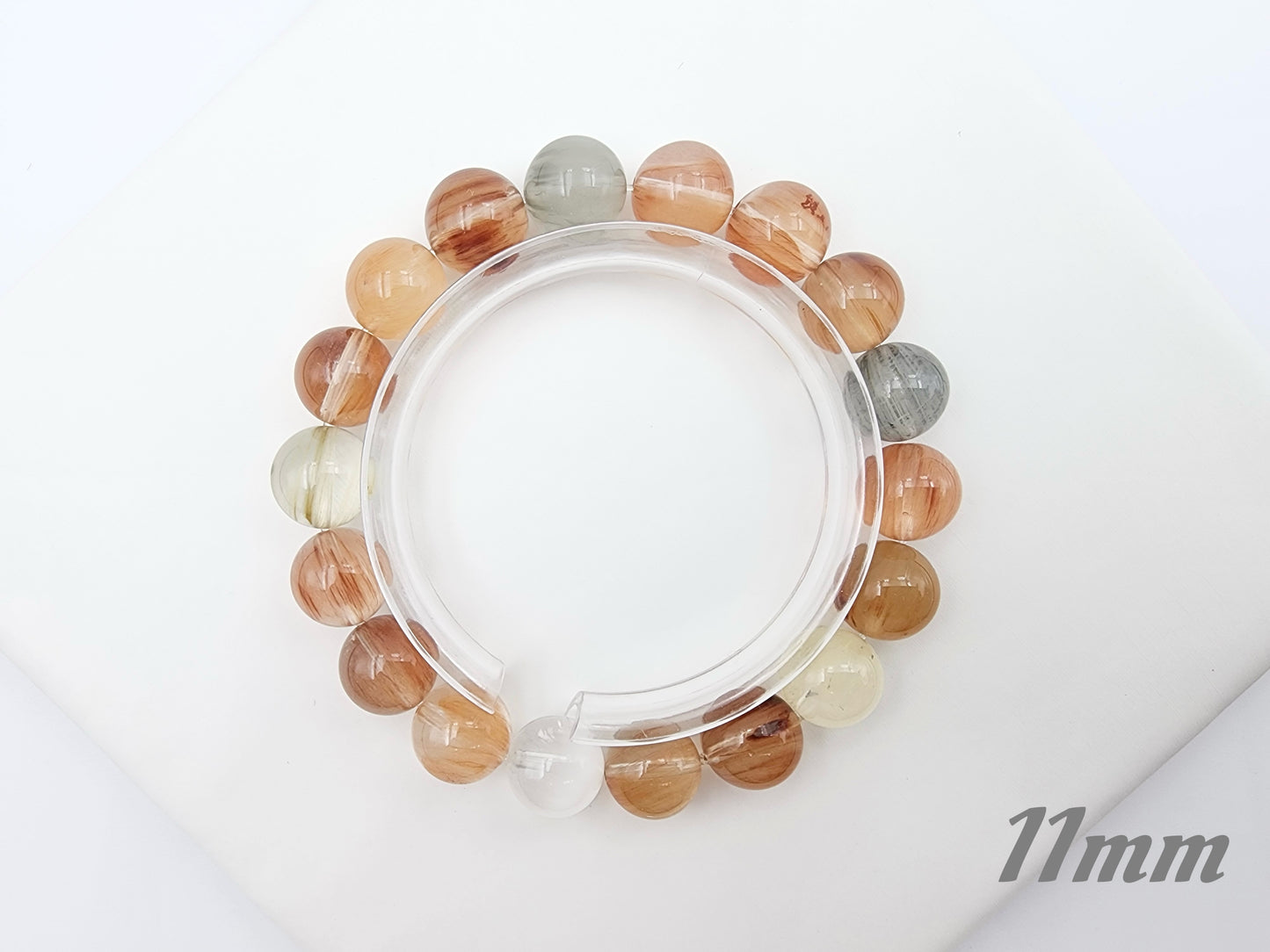[Bracelet] Multicolor Rabbit Hair Quartz Bracelet