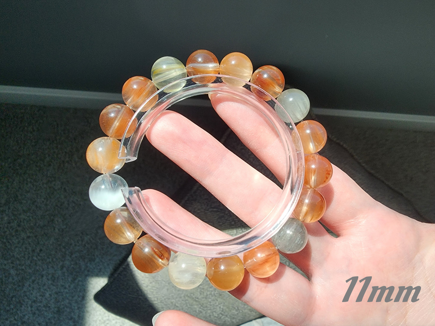 [Bracelet] Multicolor Rabbit Hair Quartz Bracelet