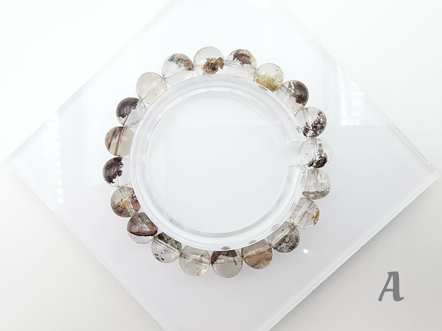 [Bracelet] 9mm Multi-Tone Phantom Quartz Bracelet