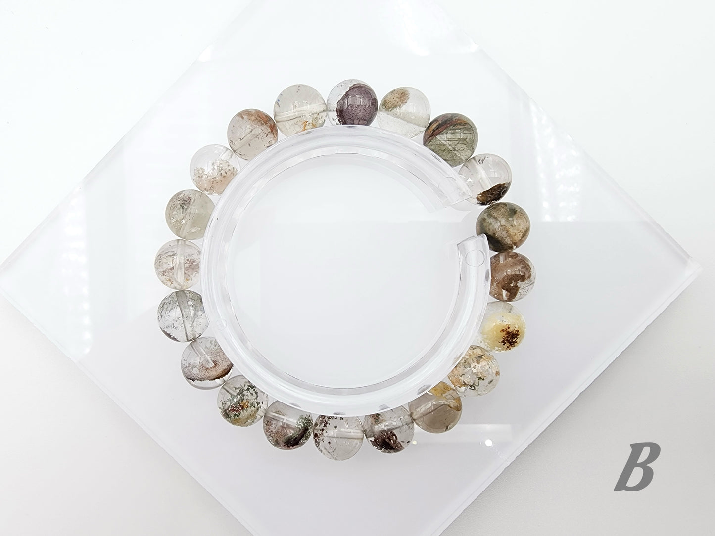 [Bracelet] 9mm Multi-Tone Phantom Quartz Bracelet