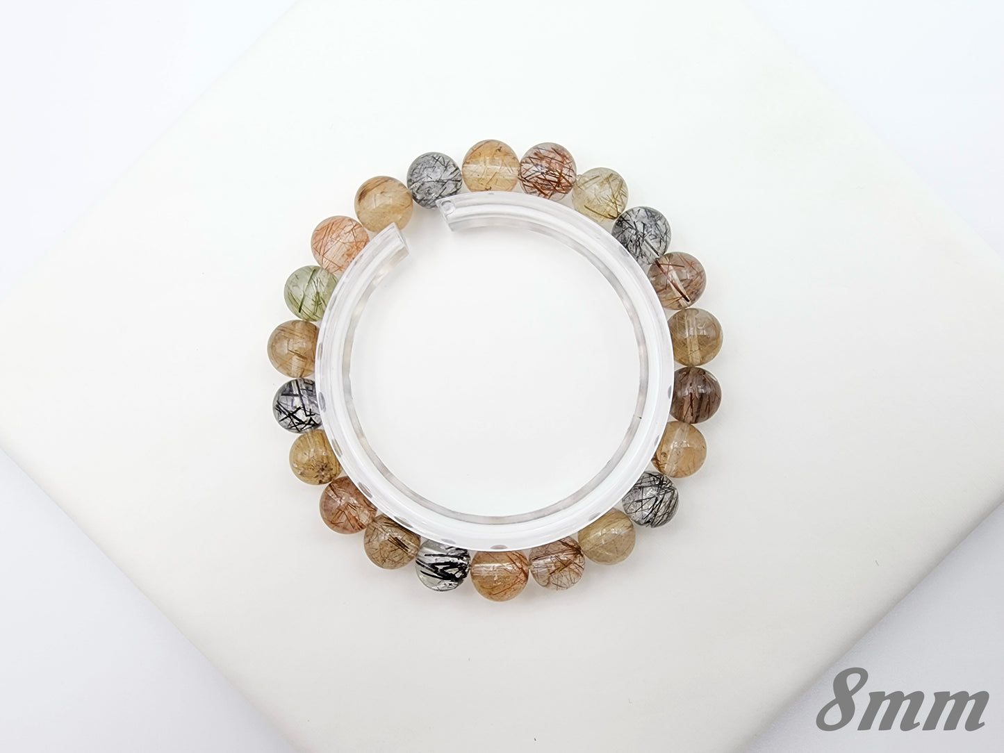 [Bracelet] Natural Rainbow Rutilated Quartz Bracelet