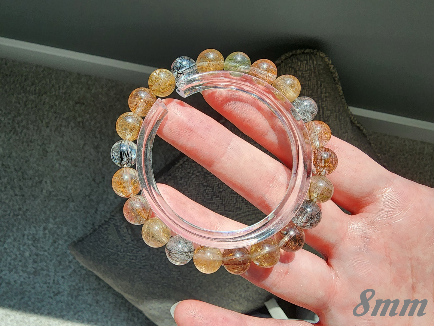 [Bracelet] Natural Rainbow Rutilated Quartz Bracelet