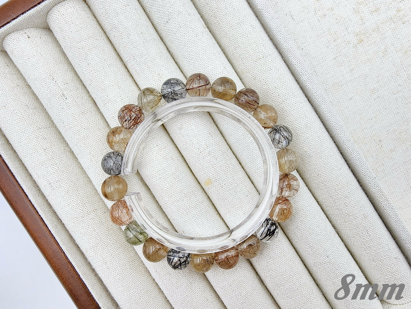 [Bracelet] Natural Rainbow Rutilated Quartz Bracelet