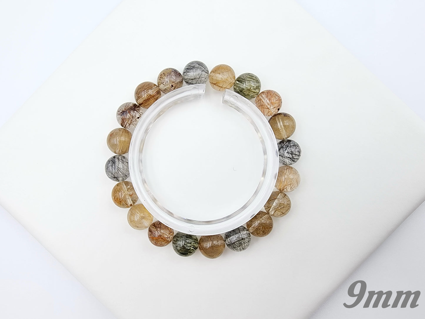 [Bracelet] Natural Rainbow Rutilated Quartz Bracelet
