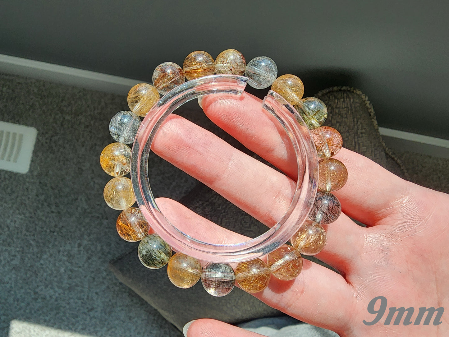 [Bracelet] Natural Rainbow Rutilated Quartz Bracelet