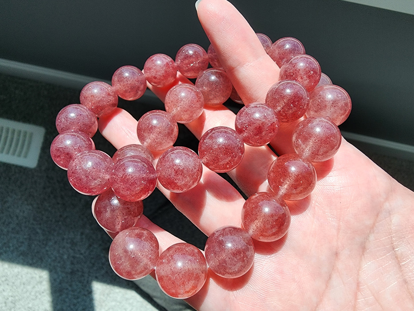 [Bracelet] Embrace Your Inner Spark: Strawberry Quartz Bracelet