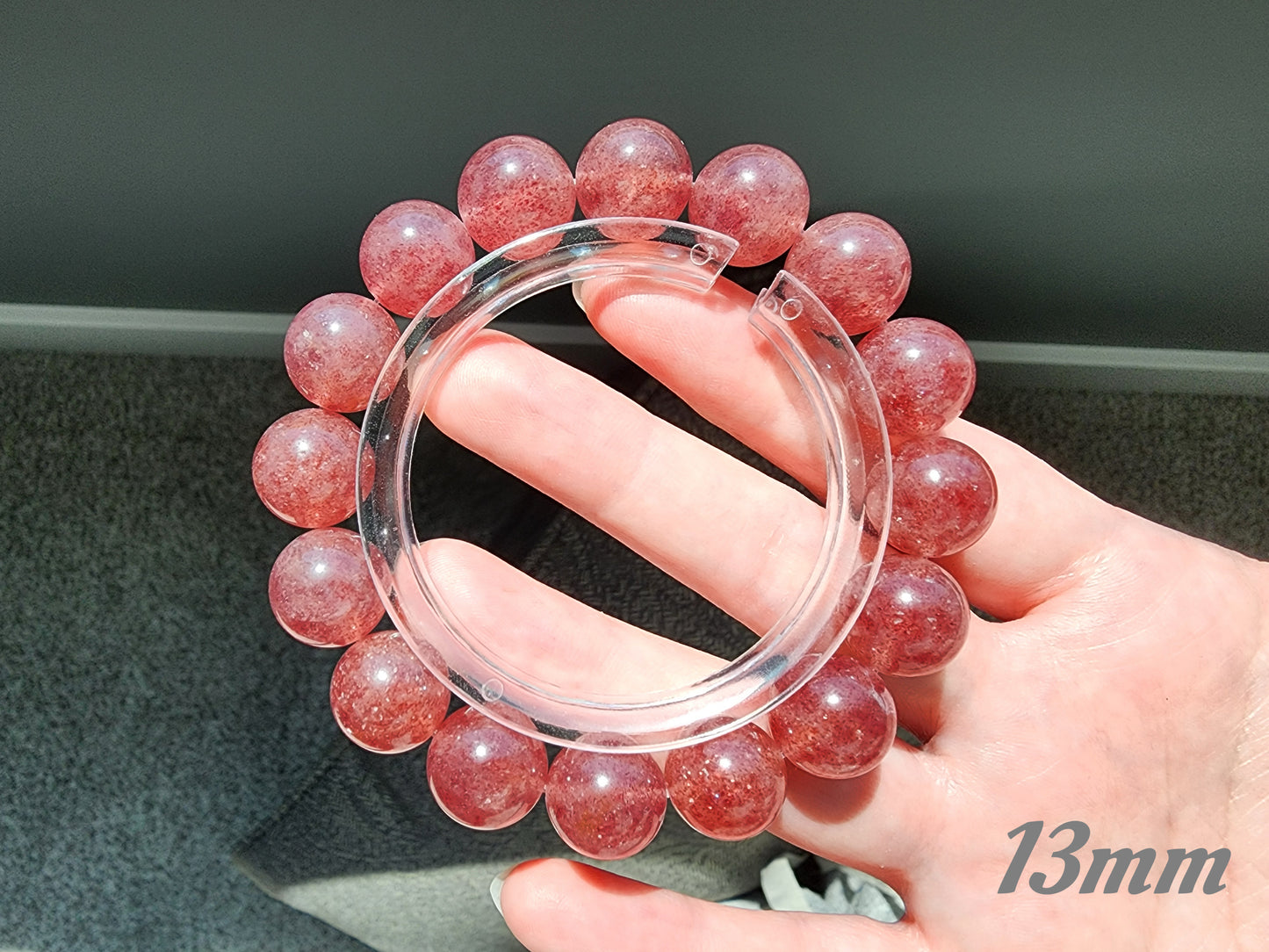 [Bracelet] Embrace Your Inner Spark: Strawberry Quartz Bracelet