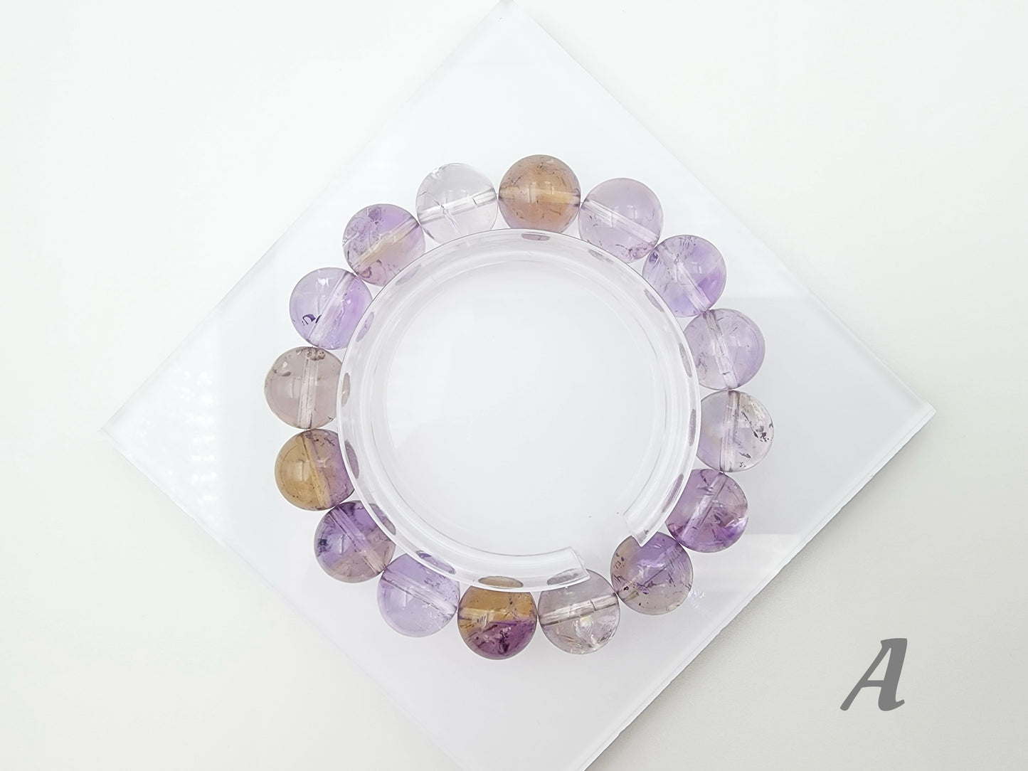[Bracelet] Natural 13mm Ametrine & Amethyst Bracelet
