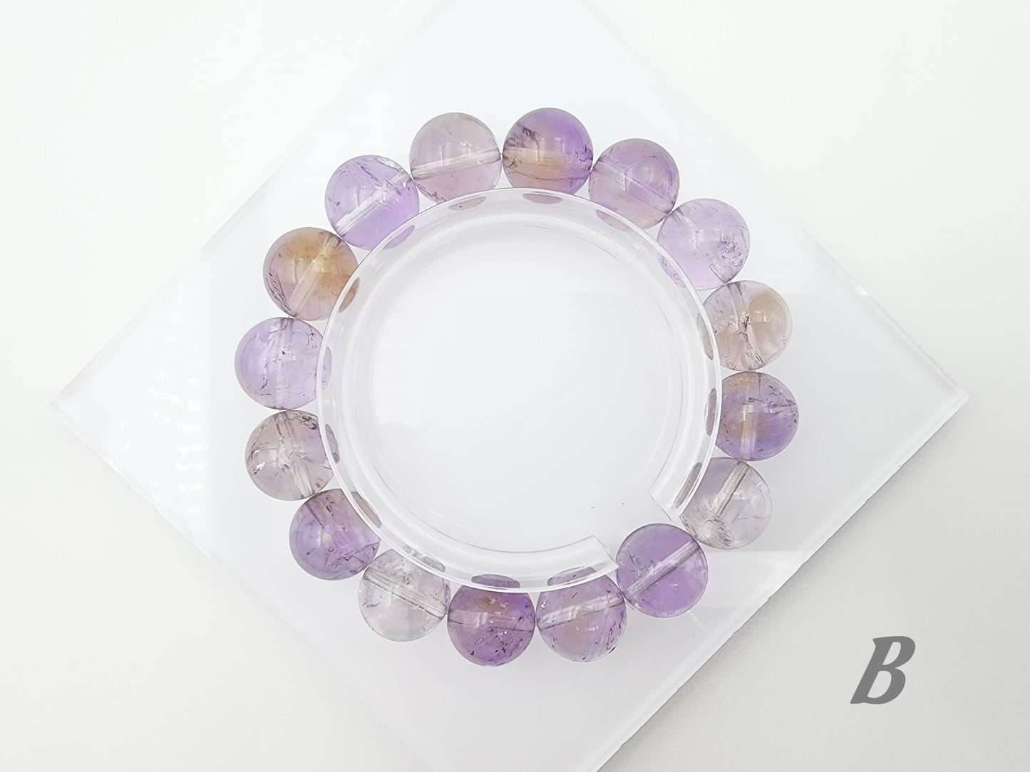[Bracelet] Natural 13mm Ametrine & Amethyst Bracelet