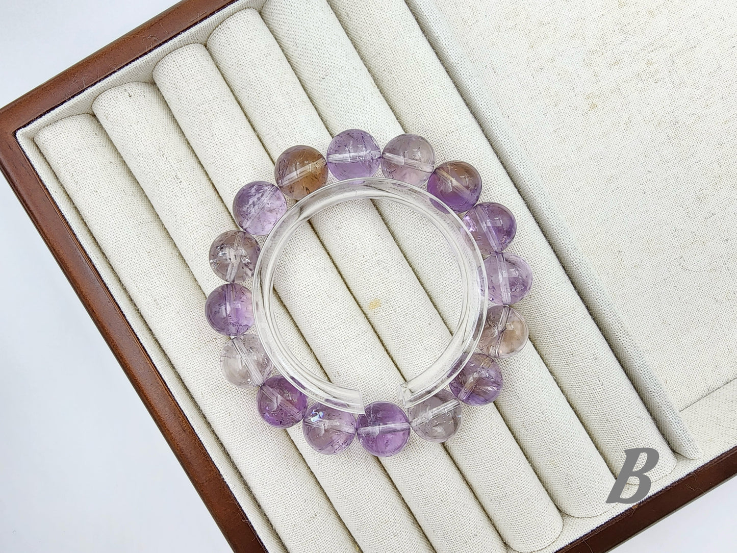 [Bracelet] Natural 13mm Ametrine & Amethyst Bracelet