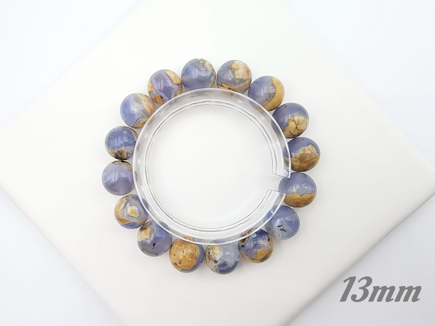 [Bracelet] Natural Argentinian Blue Chalcedony Bracelet