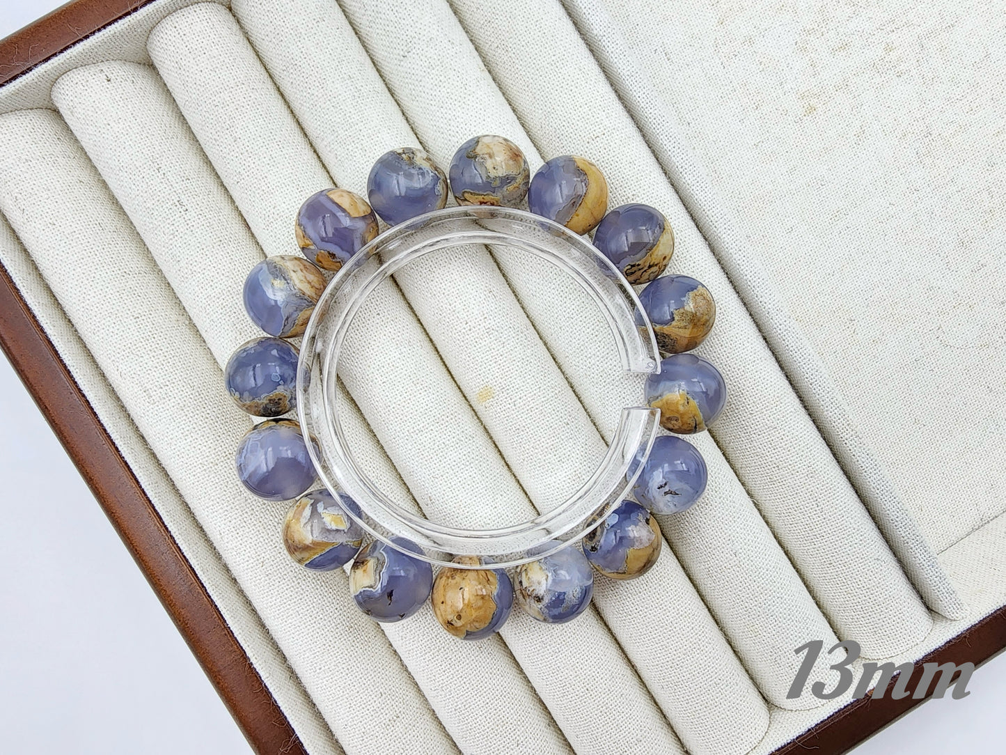 [Bracelet] Natural Argentinian Blue Chalcedony Bracelet
