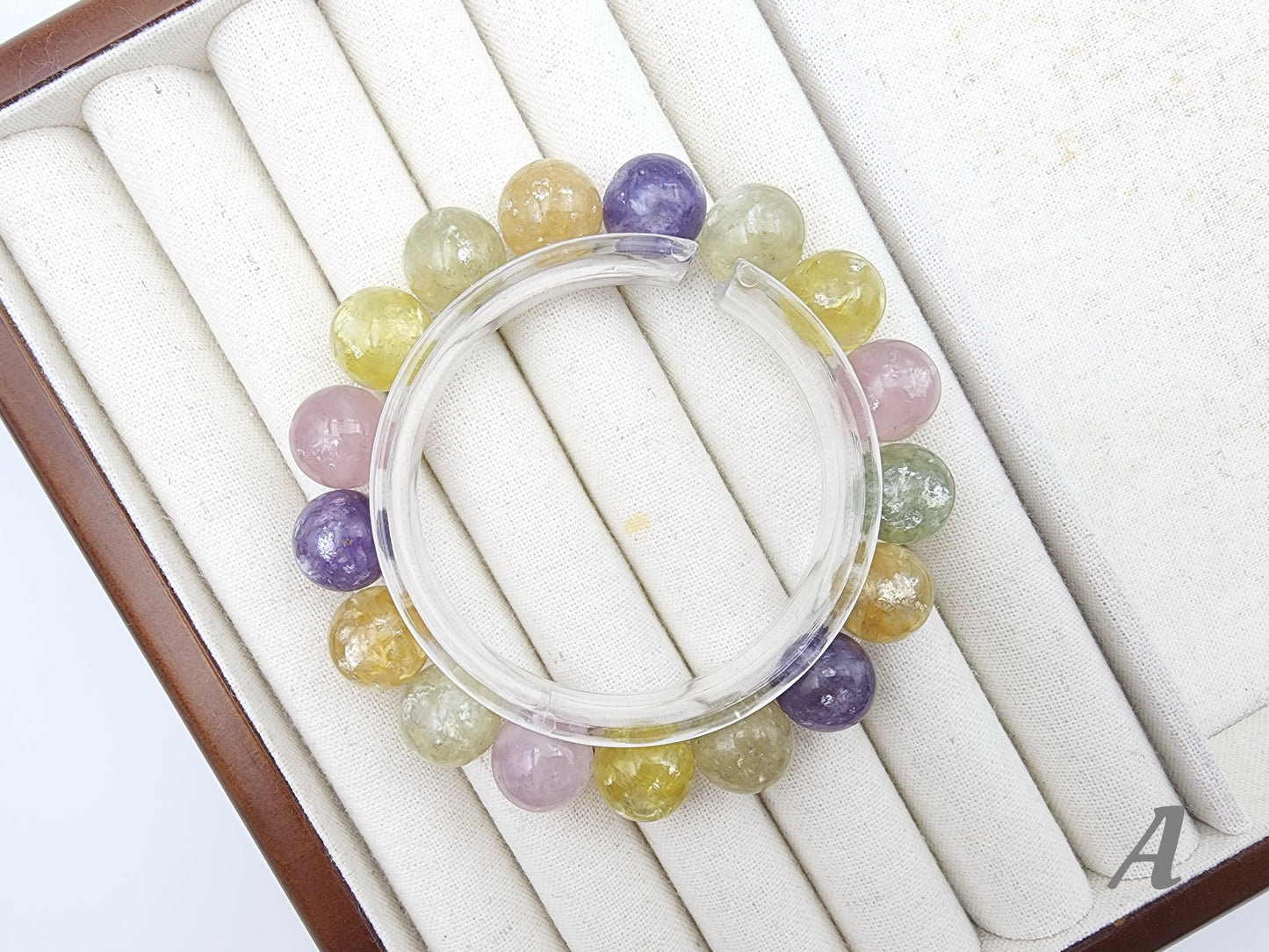 [Bracelet] Natural 12mm Rainbow Lepidolite Bracelet