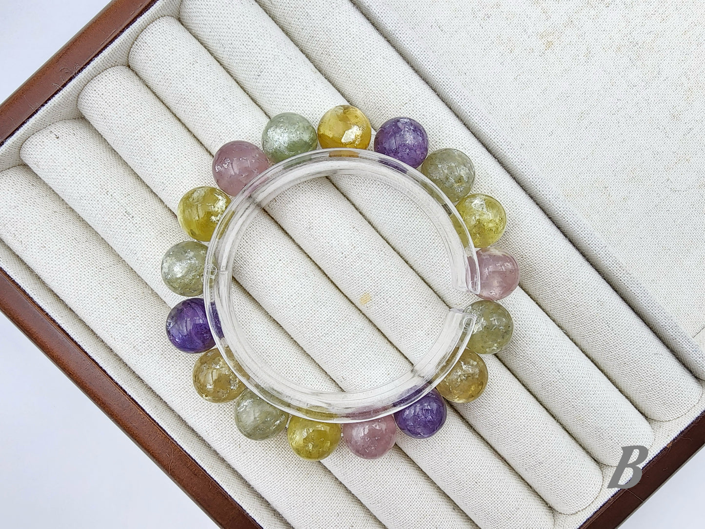 [Bracelet] Natural 12mm Rainbow Lepidolite Bracelet