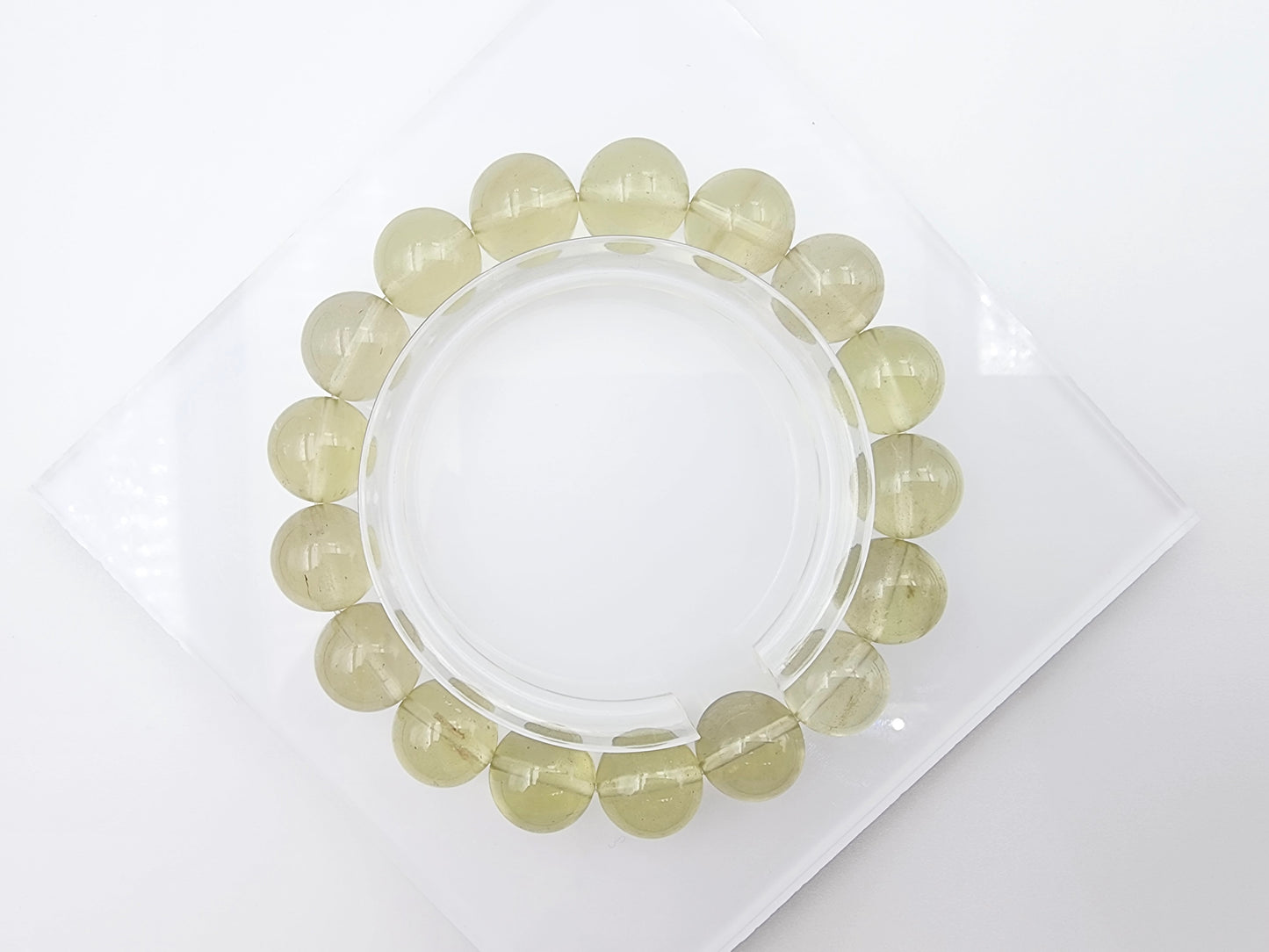 [Bracelet] Natural 12mm Libyan Desert Glass Bracelet