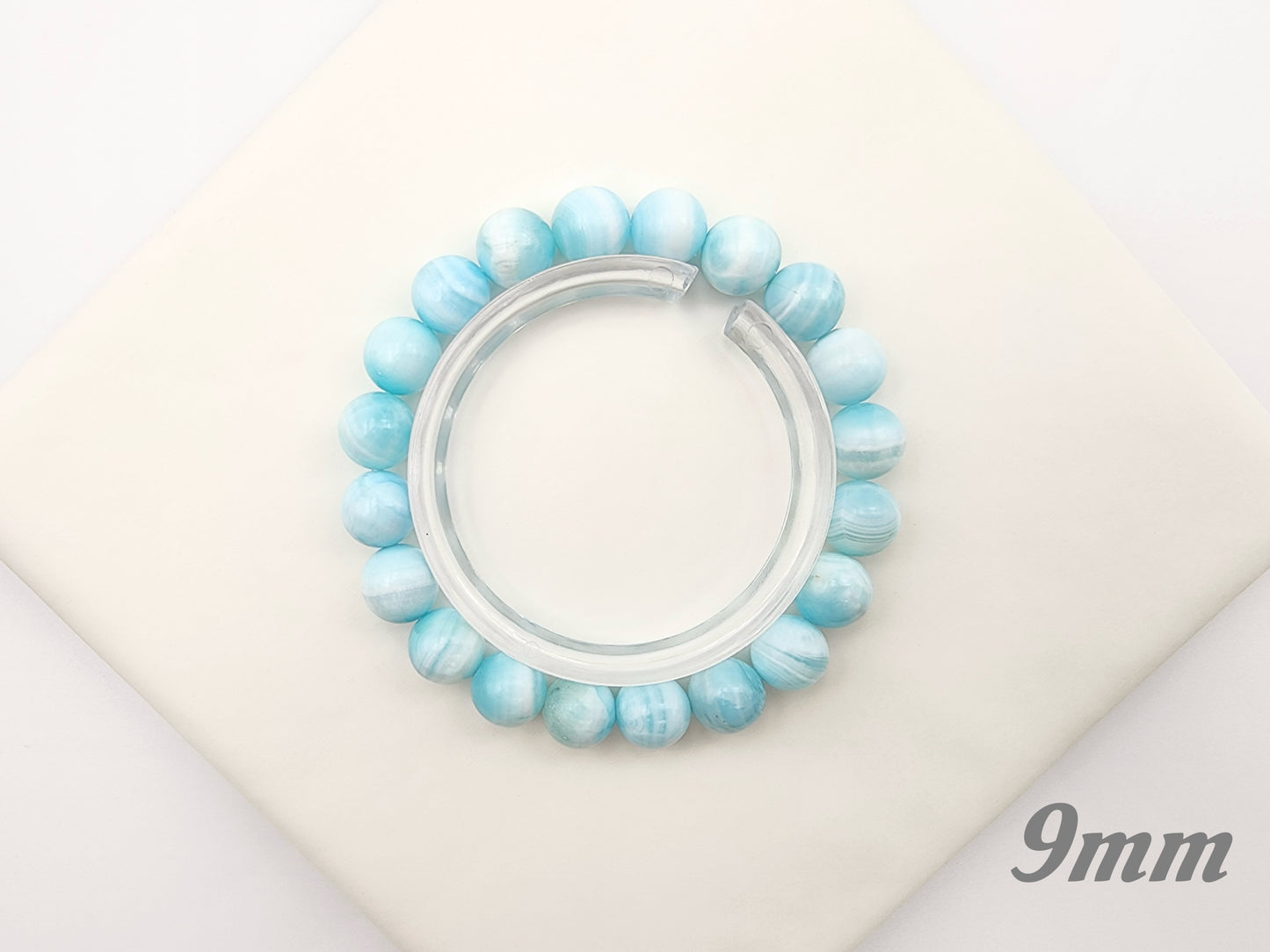[Bracelet] Natural Blue Hemimorphite Bracelet