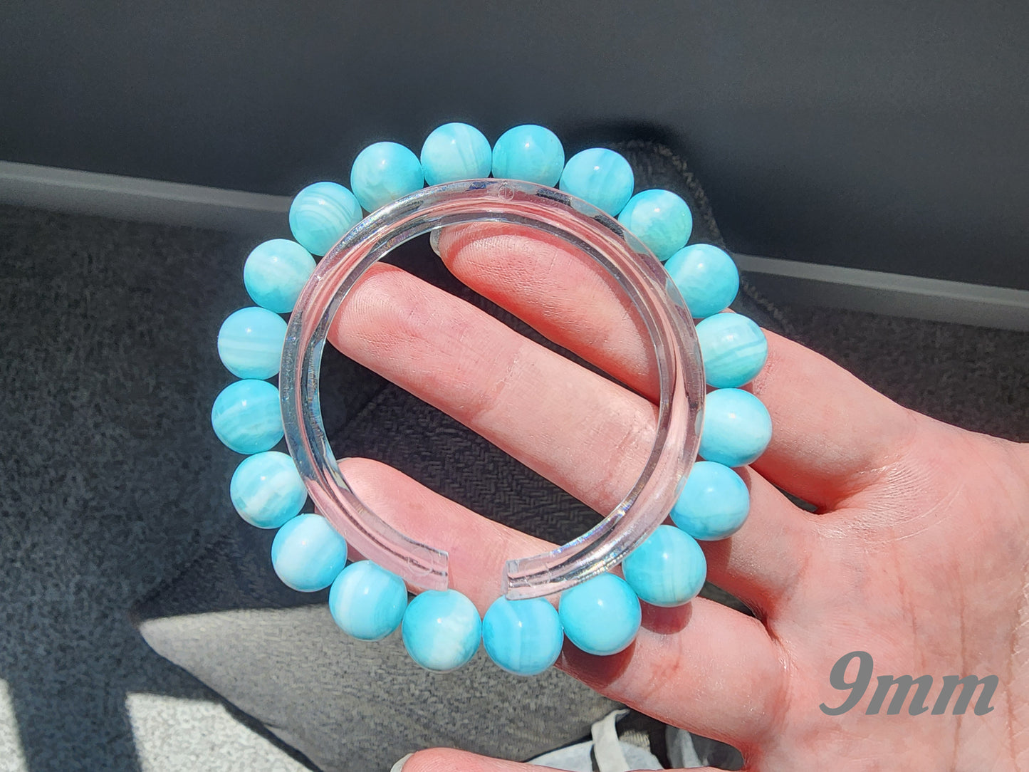 [Bracelet] Natural Blue Hemimorphite Bracelet