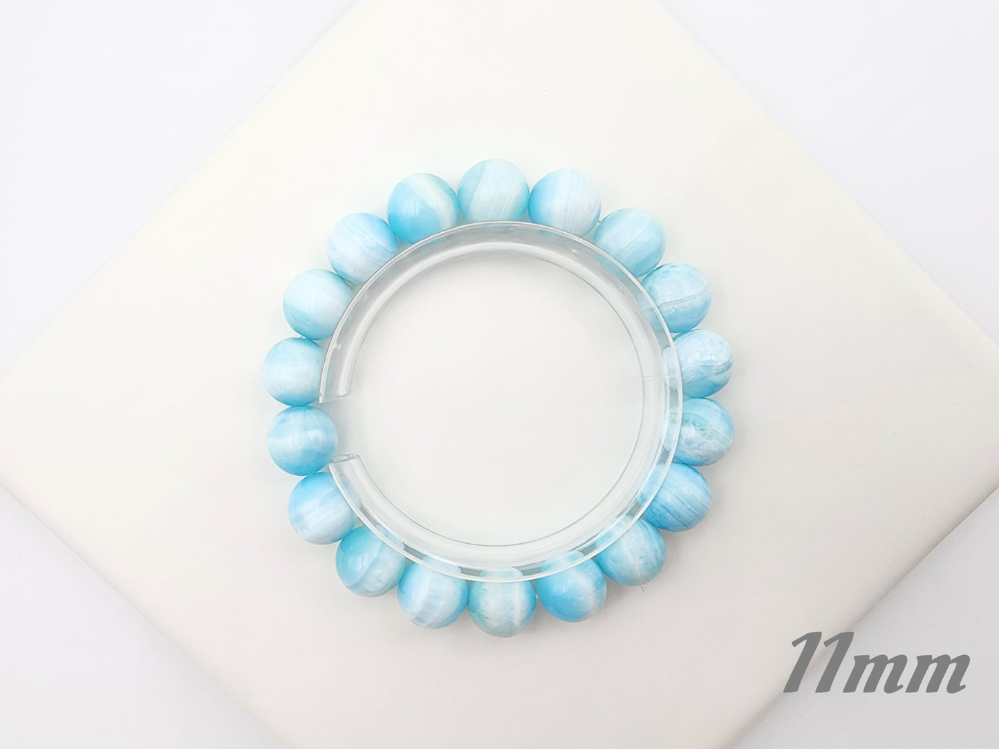 [Bracelet] Natural Blue Hemimorphite Bracelet