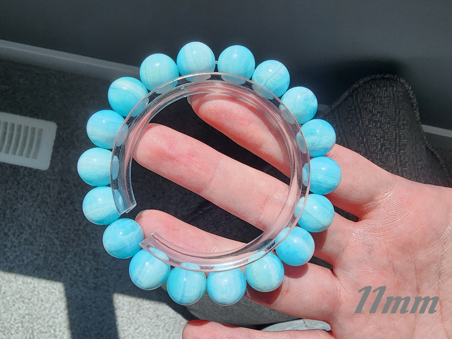 [Bracelet] Natural Blue Hemimorphite Bracelet