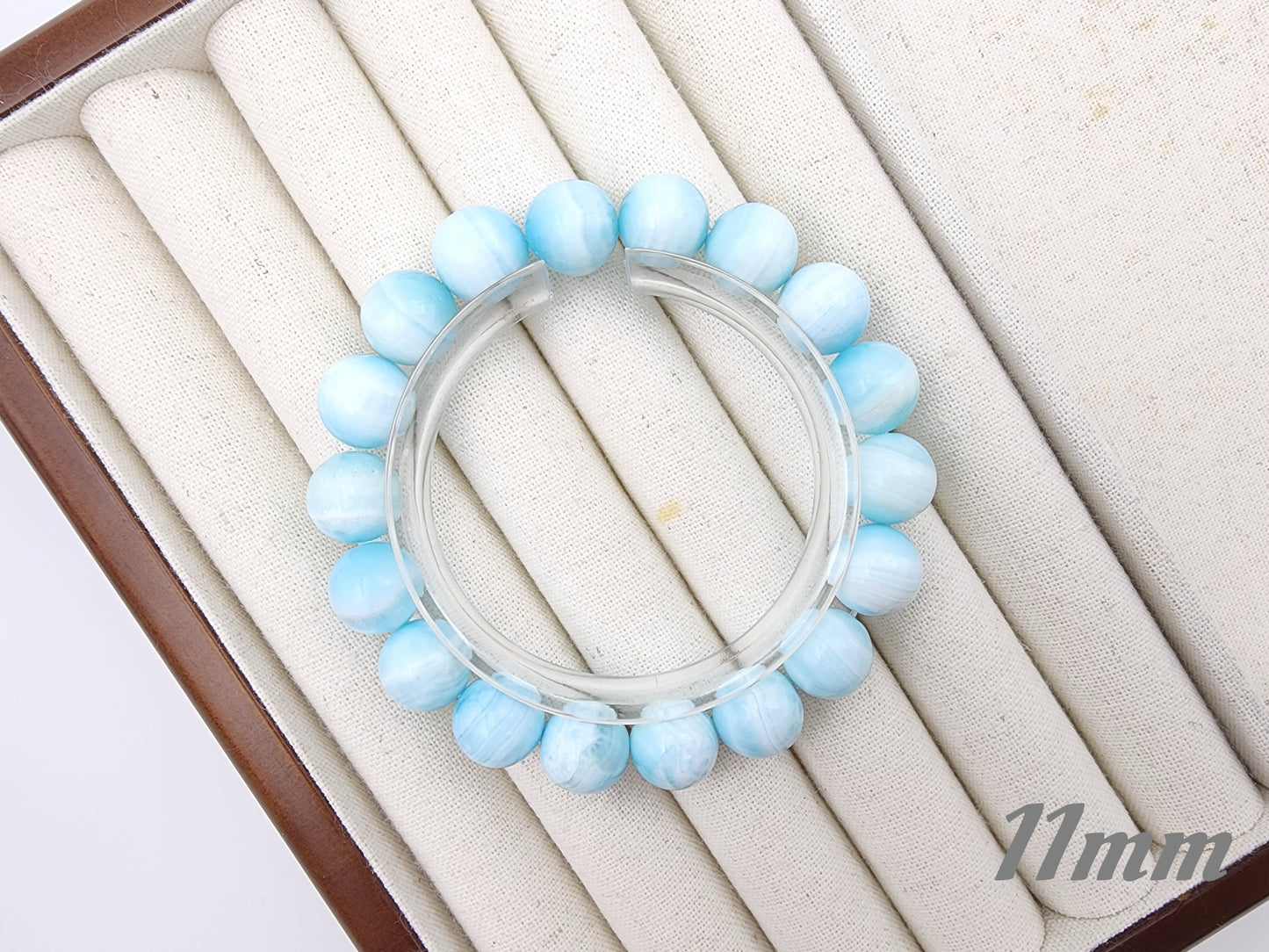 [Bracelet] Natural Blue Hemimorphite Bracelet