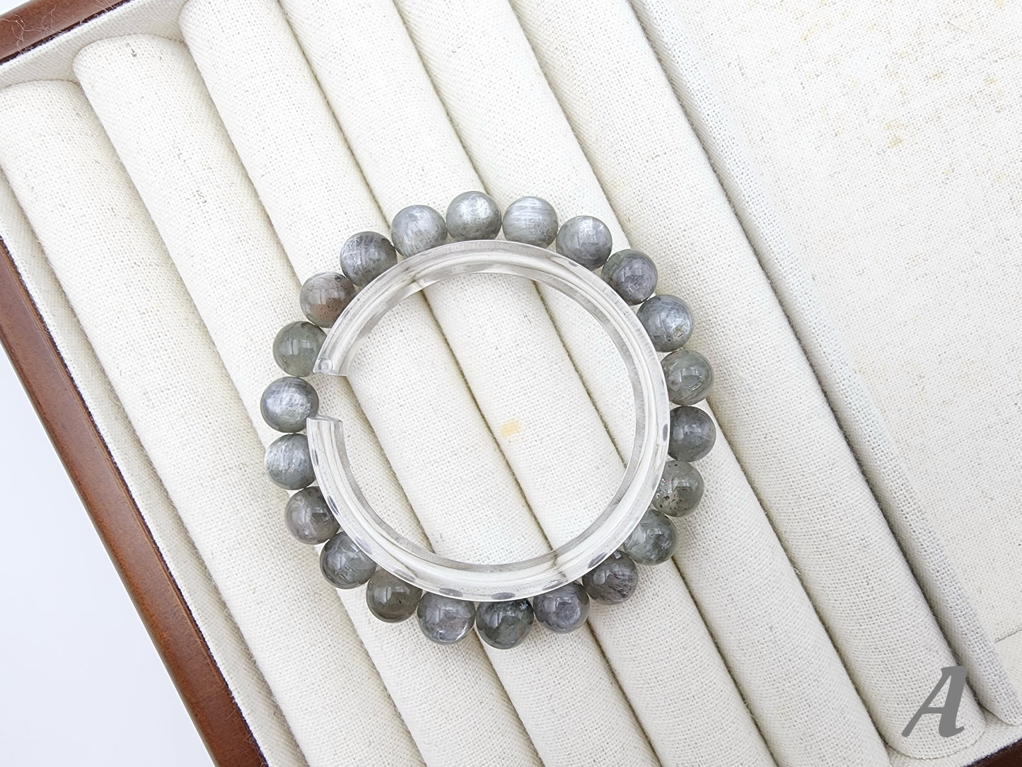 [Bracelet] 8mm Green Starlight Sunstone Bracelet